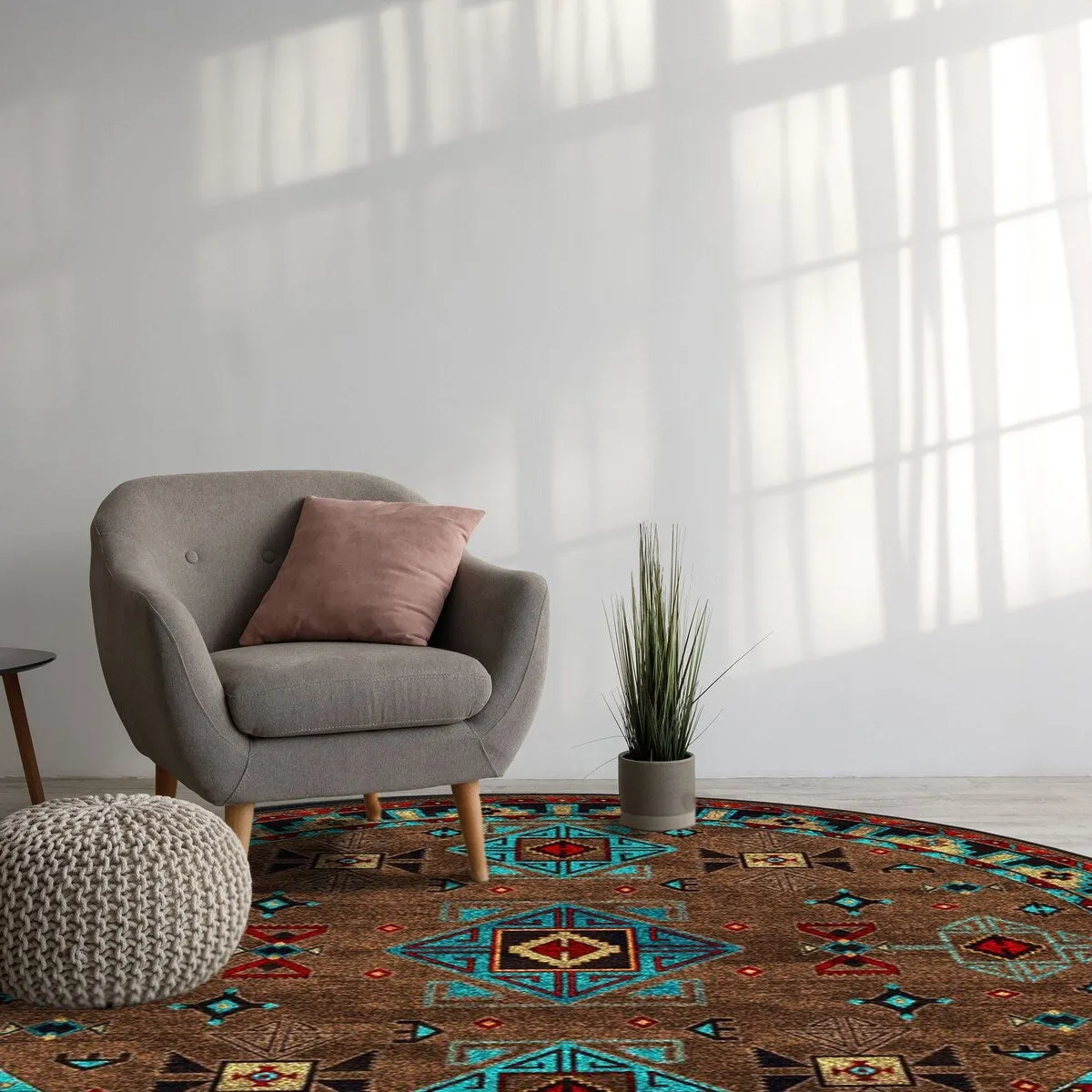 Jules   Cole Premium DuraFiber Nylon Desert Diamond Rug Southwestern