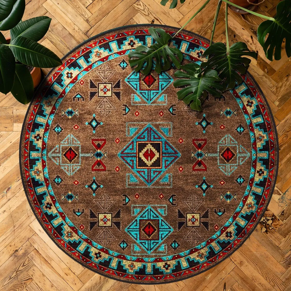 Jules   Cole Premium DuraFiber Nylon Desert Diamond Rug Southwestern