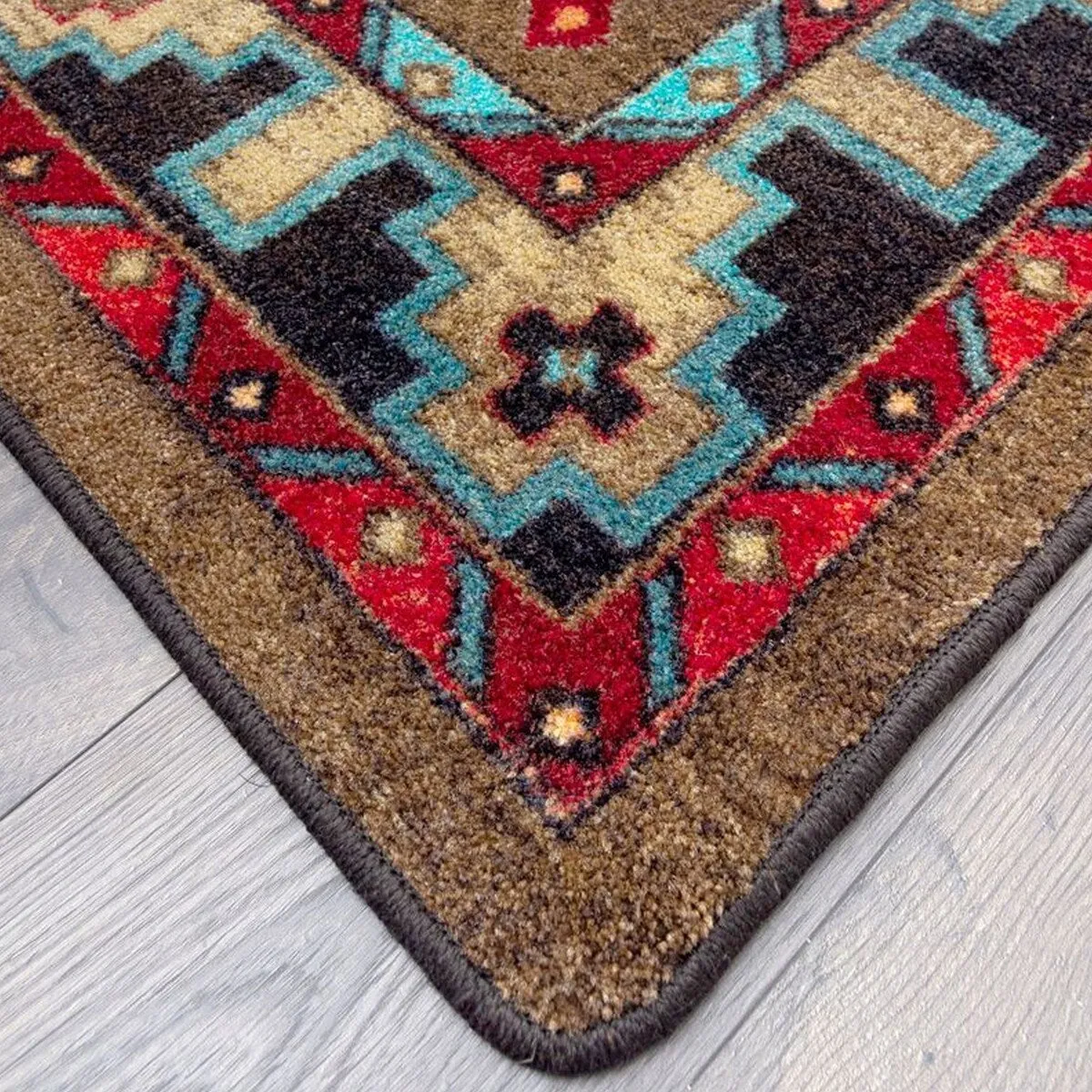 Jules   Cole Premium DuraFiber Nylon Desert Diamond Rug Southwestern