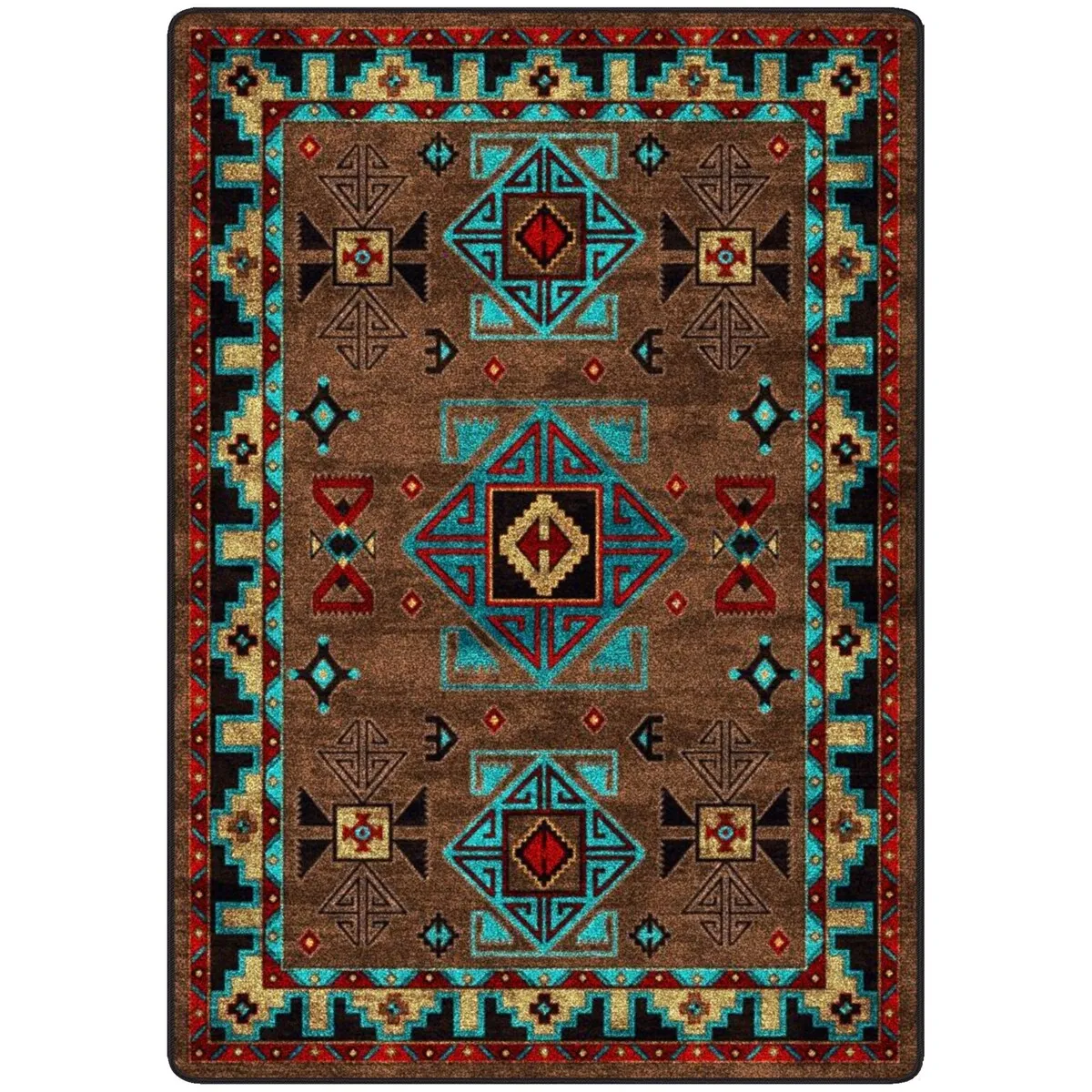 Jules   Cole Premium DuraFiber Nylon Desert Diamond Rug Southwestern