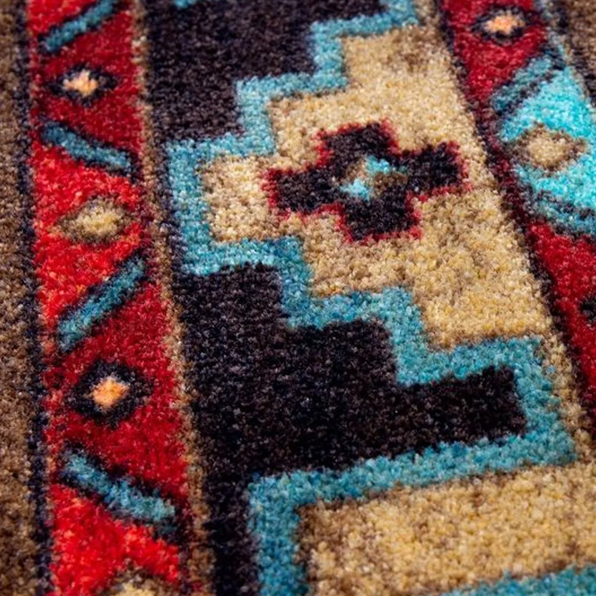 Jules   Cole Premium DuraFiber Nylon Desert Diamond Rug Southwestern