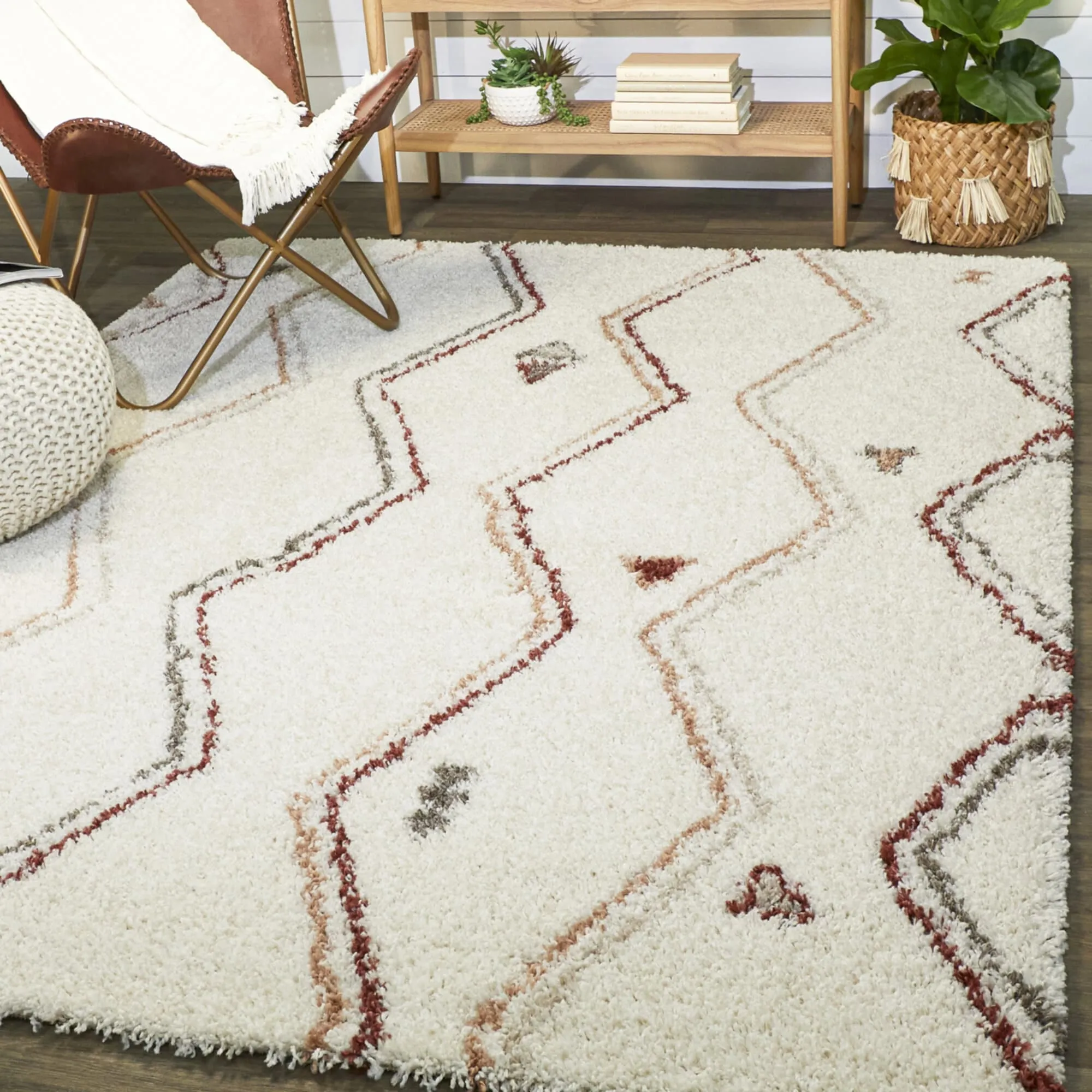 Kallos Tribal Shag Area Rug