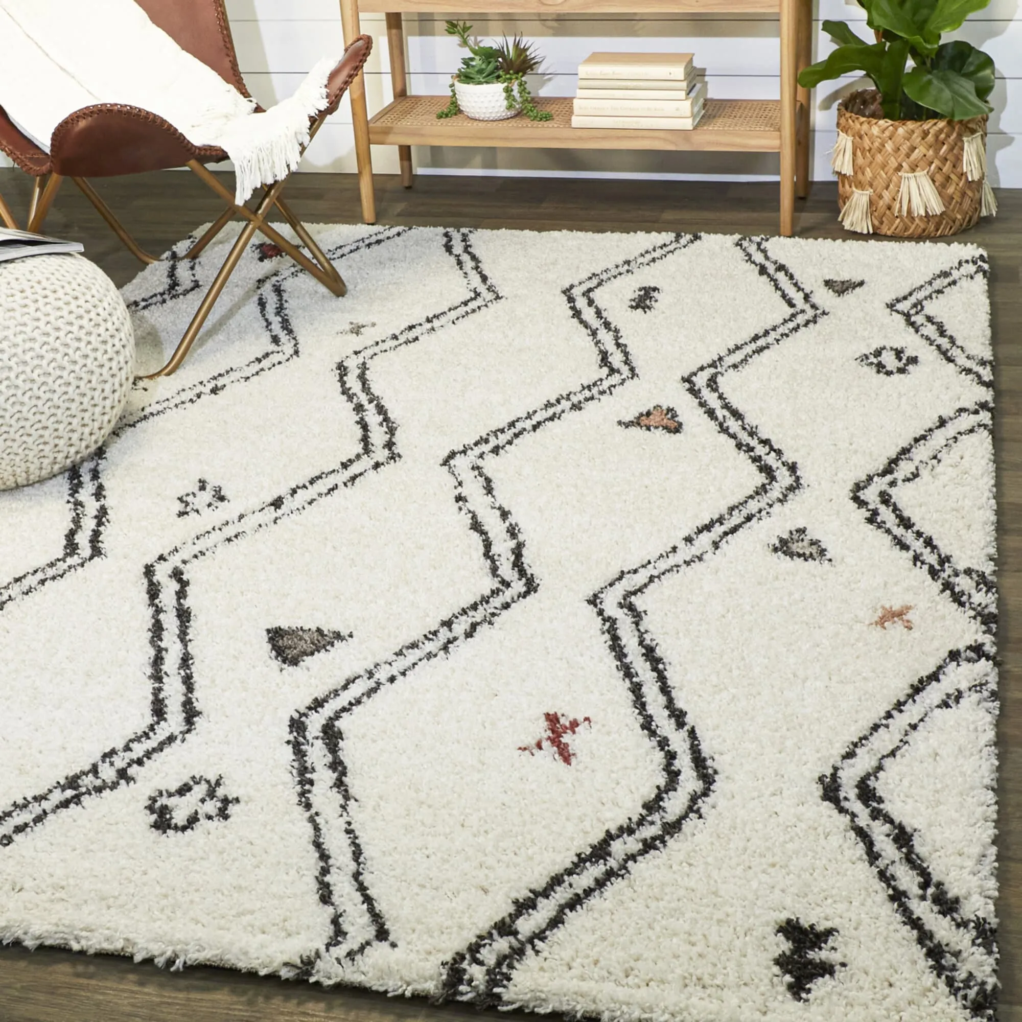 Kallos Tribal Shag Area Rug