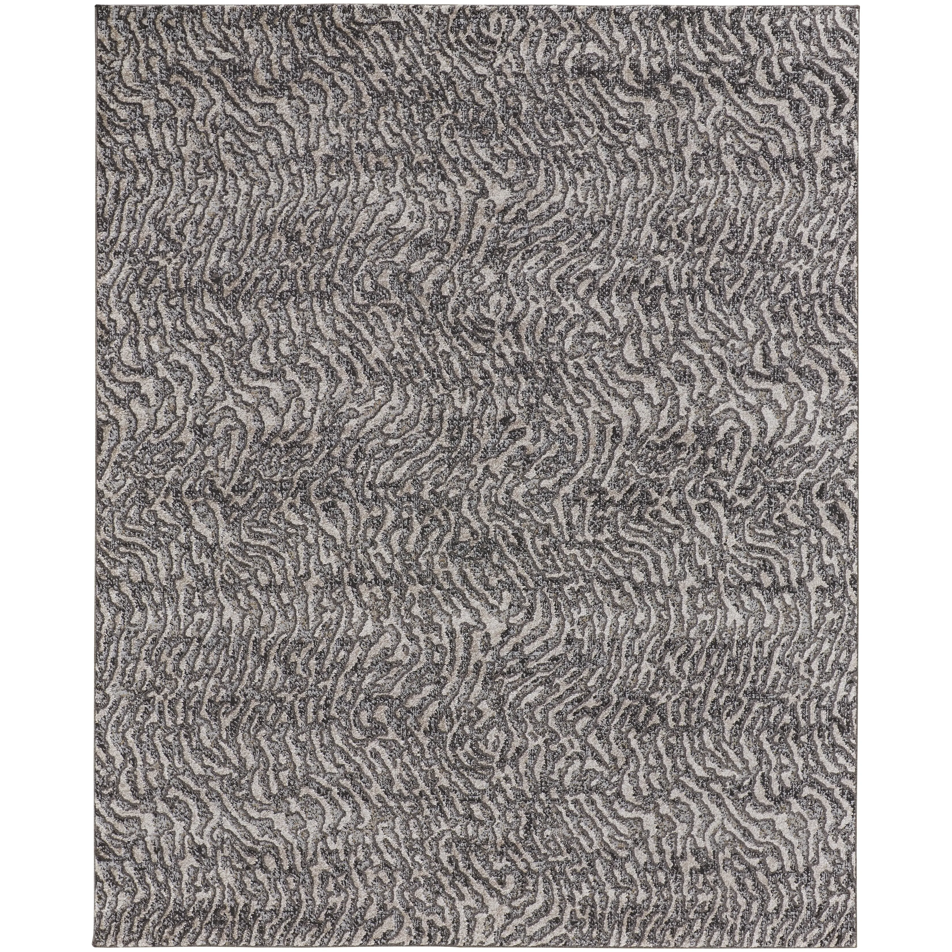 Kayden Contemporary Abstract Beige/Charcoal Gray Area Rug