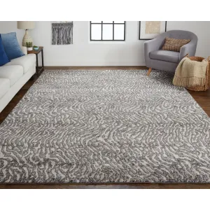 Kayden Contemporary Abstract Beige/Charcoal Gray Area Rug
