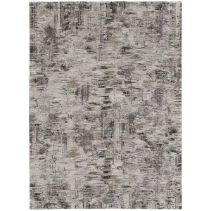 Kayden Contemporary Abstract Ivory/Charcoal Gray Area Rug