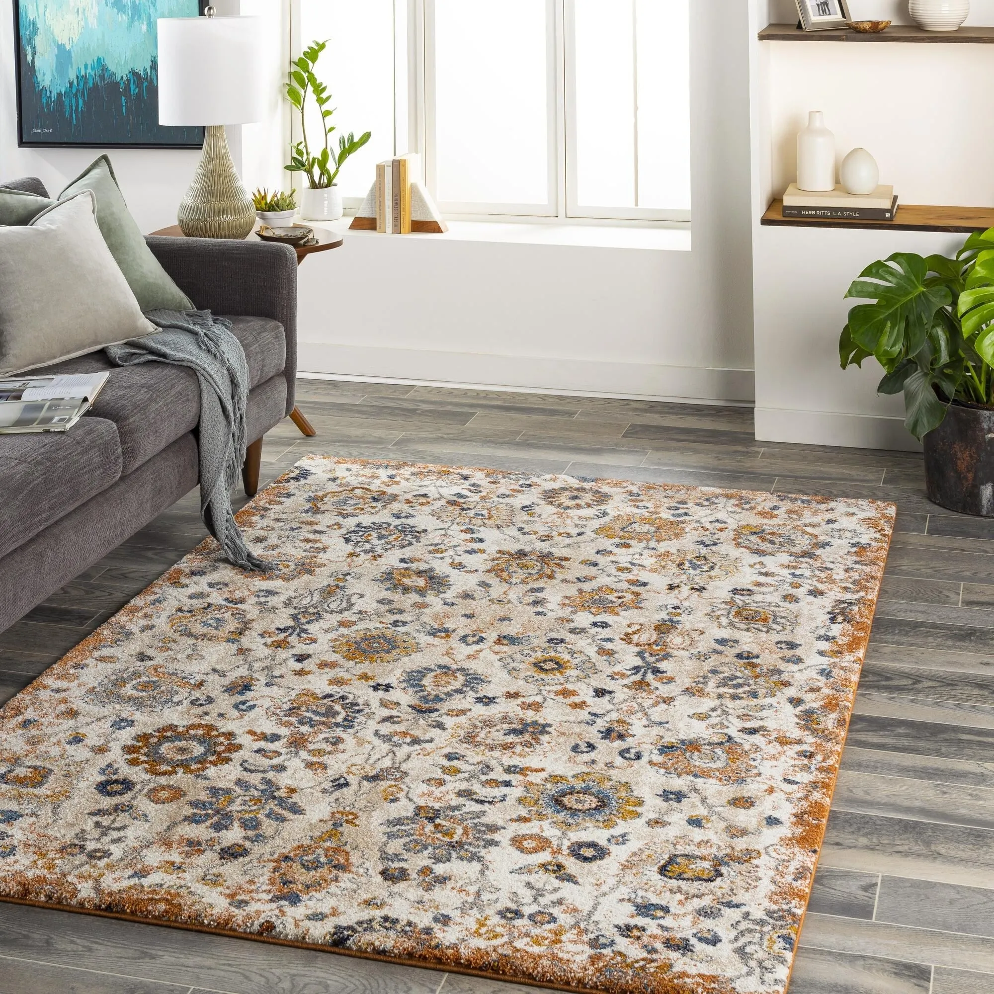 Keira Updated Traditional Medallion Area Rug