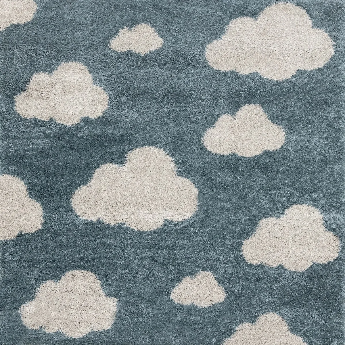 Kids Collection - Blue/Cream Clouds Area Rug