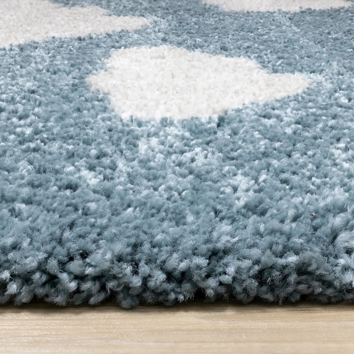 Kids Collection - Blue/Cream Clouds Area Rug