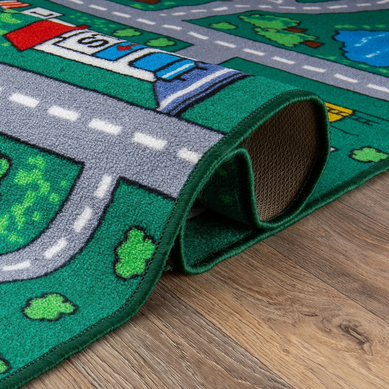 Kids Playmat Road Traffic Educational Non Slip Area Rug