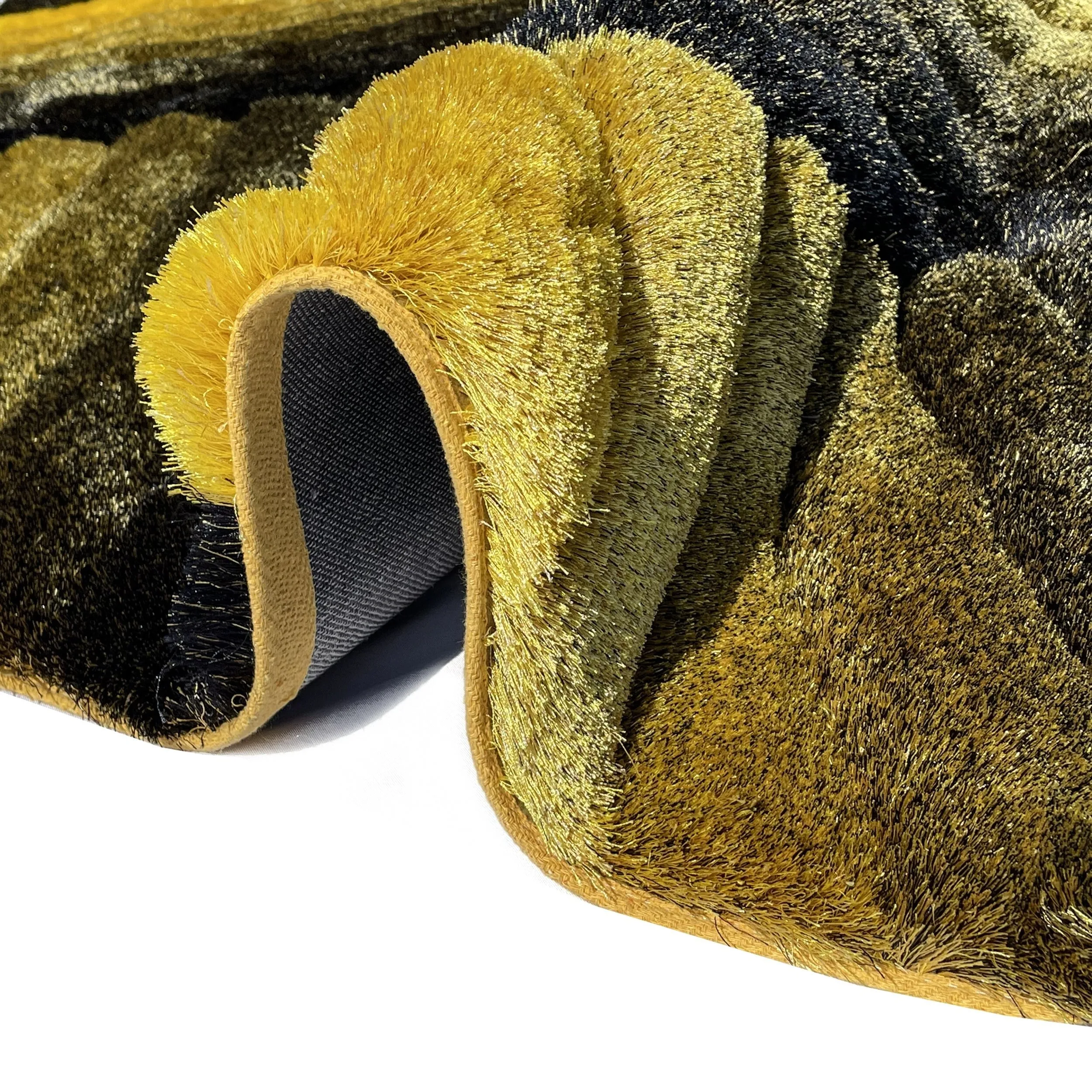 LA Rug Linens 3D Abstract Shag Area Rug Geometric Shaggy Plush Carpet