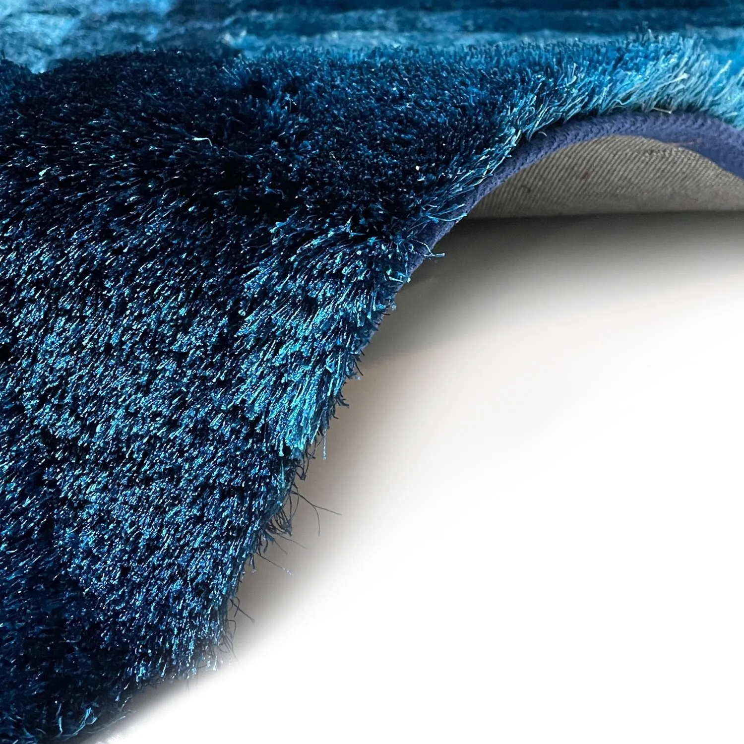 LA Rug Linens 3D Abstract Shag Area Rug Geometric Shaggy Plush Carpet