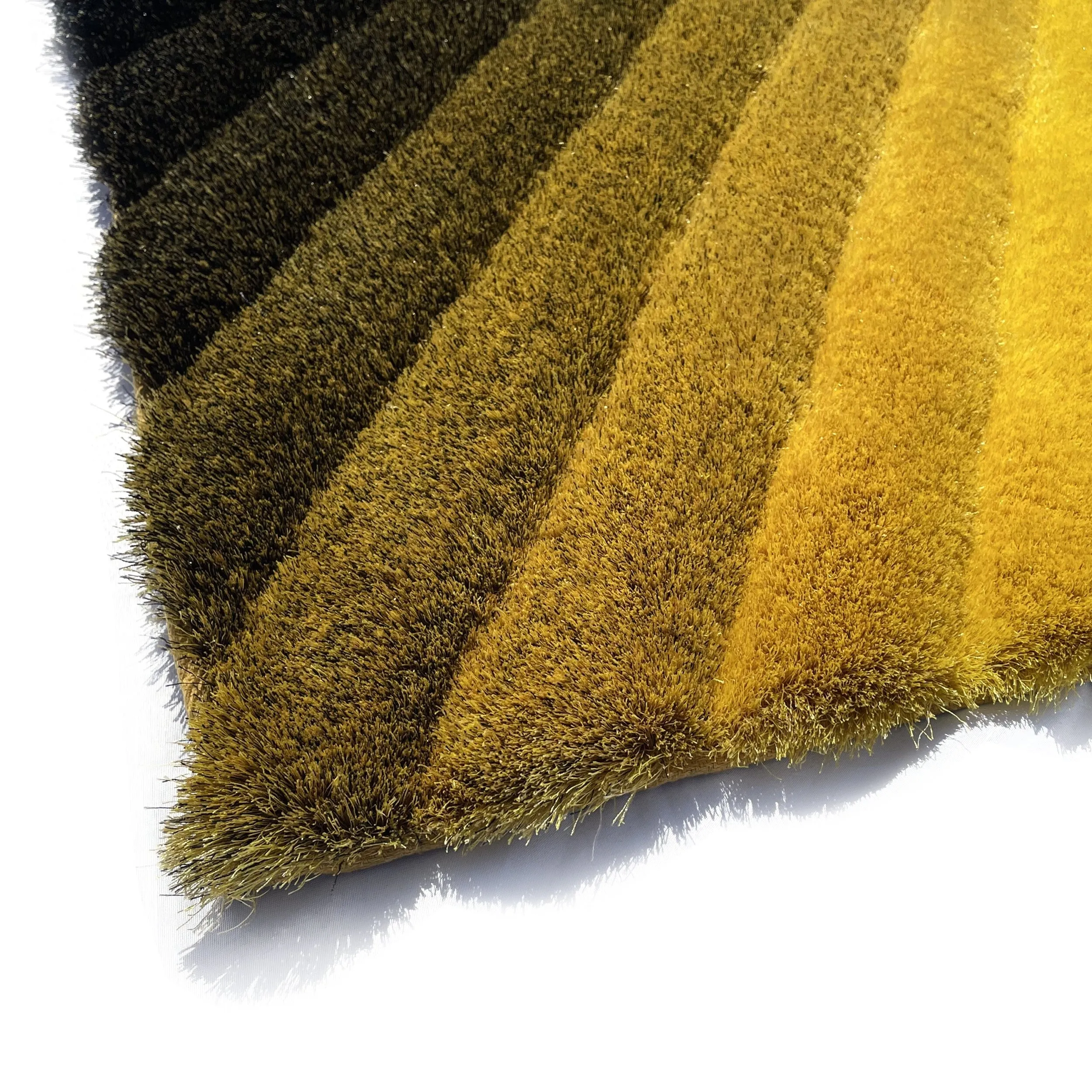 LA Rug Linens 3D Abstract Shag Area Rug Geometric Shaggy Plush Carpet