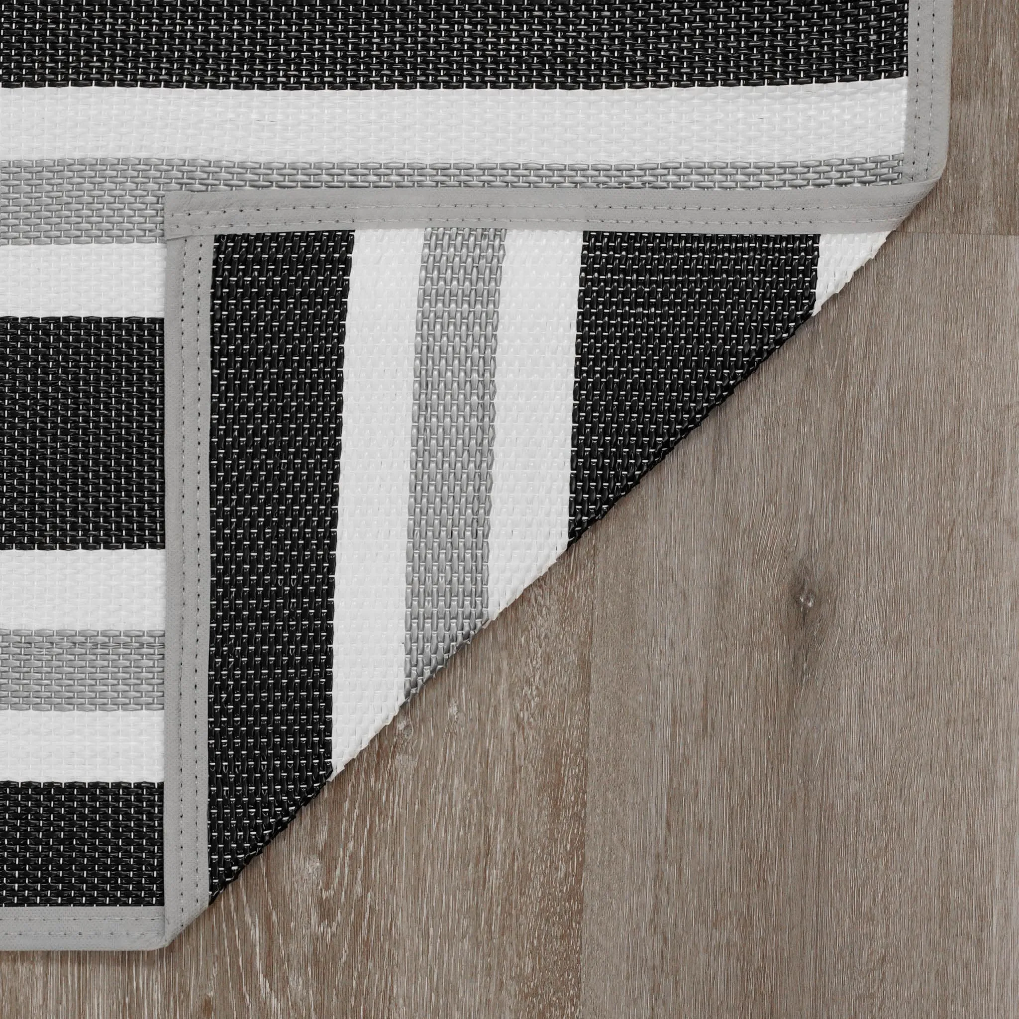 Lalune Beach Stripe Indoor Outdoor Area Rug