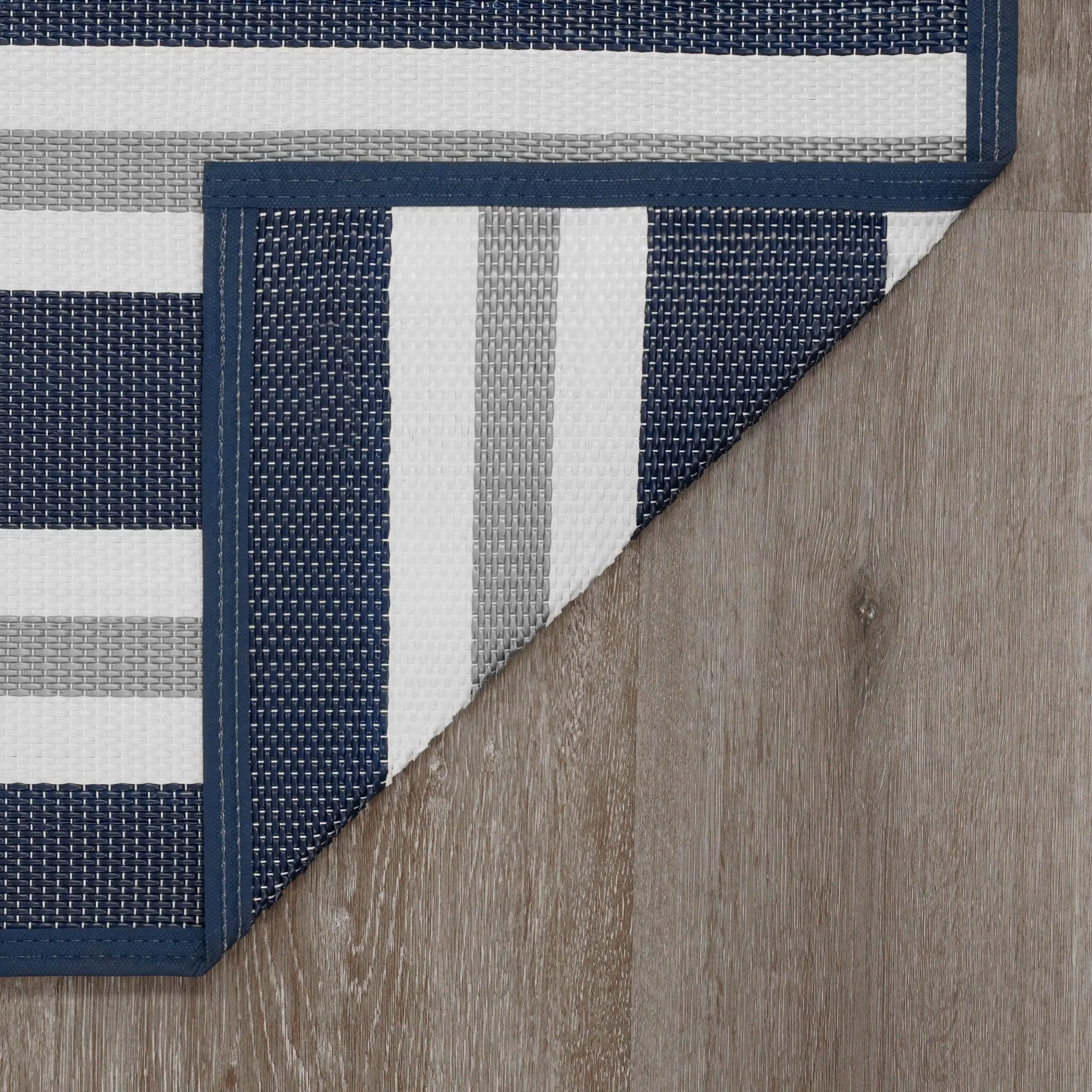 Lalune Beach Stripe Indoor Outdoor Area Rug