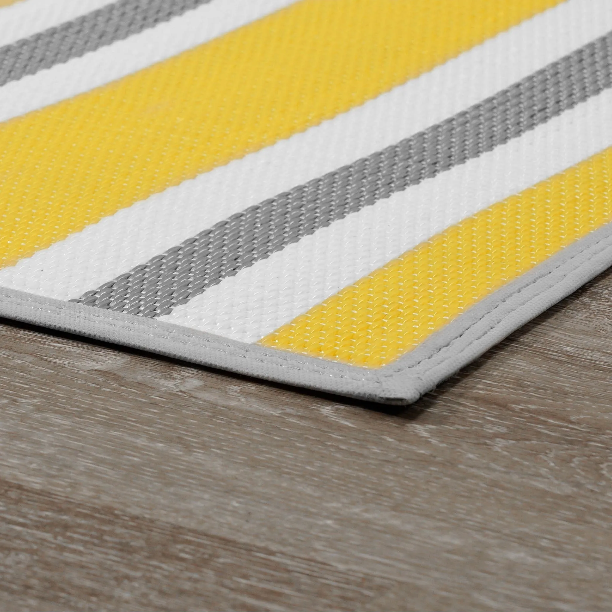 Lalune Beach Stripe Indoor Outdoor Area Rug