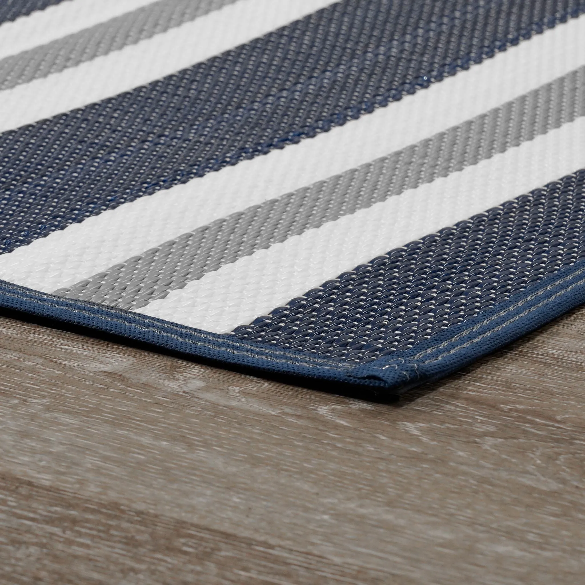 Lalune Beach Stripe Indoor Outdoor Area Rug