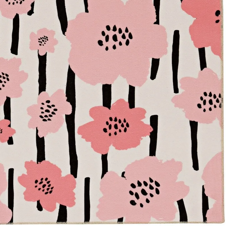 Laurel Machine Washable Floral Area Rug