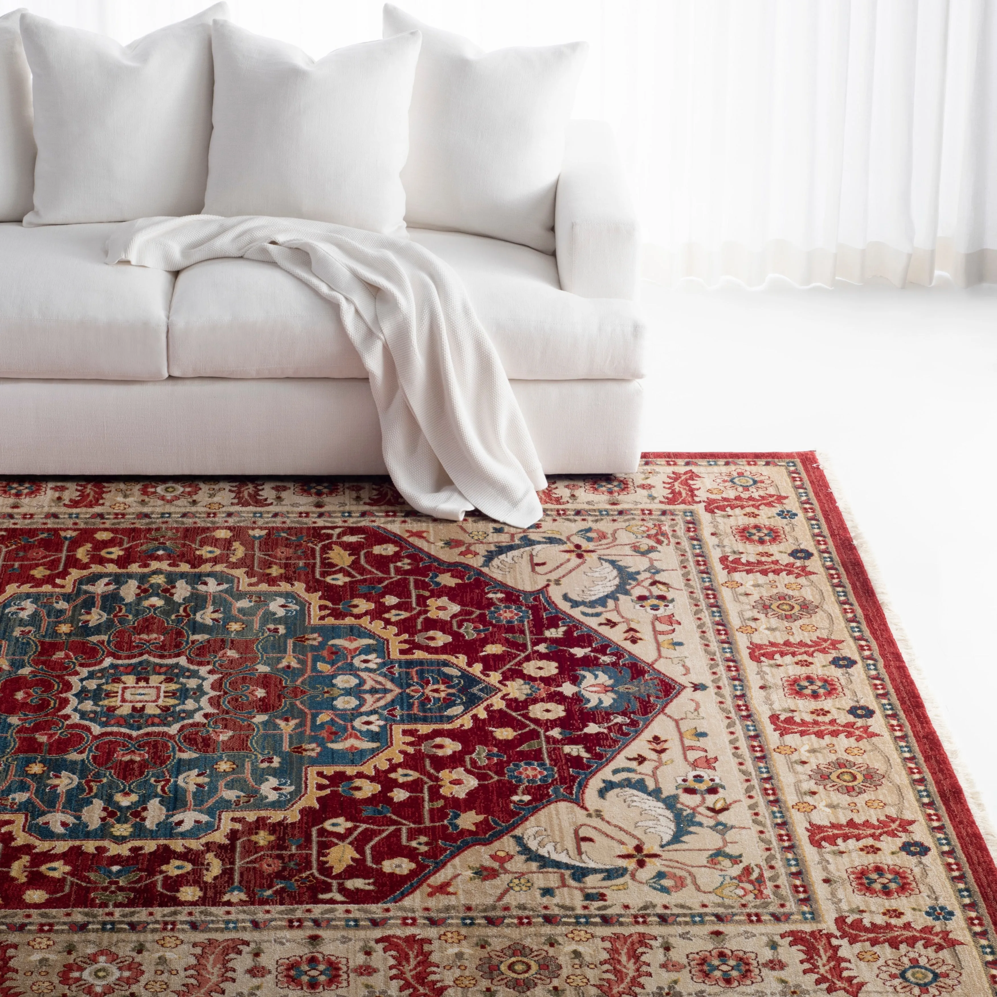 Lauren Ralph Lauren Chloe Traditional Medallion Rug Fringe
