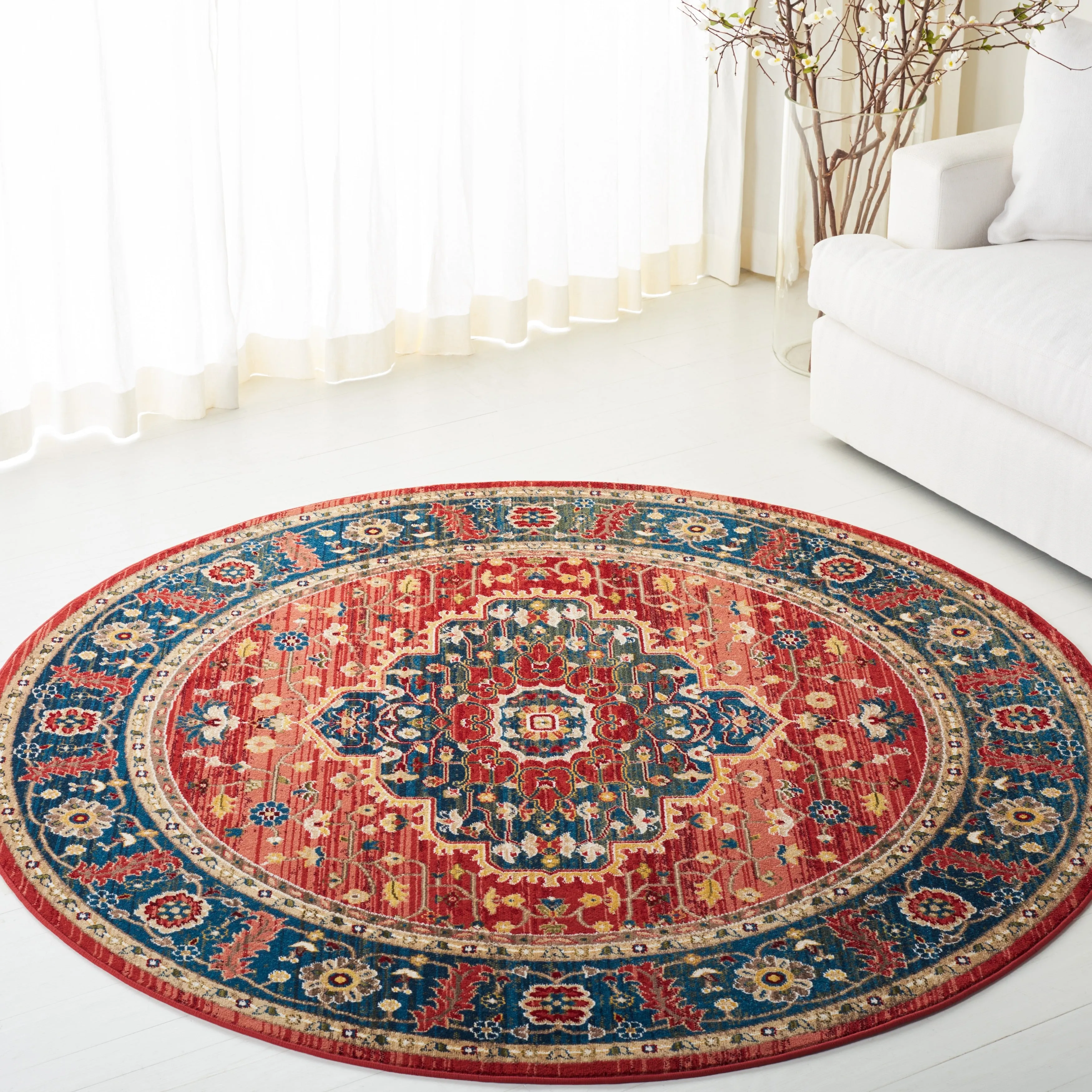 Lauren Ralph Lauren Chloe Traditional Medallion Rug Fringe