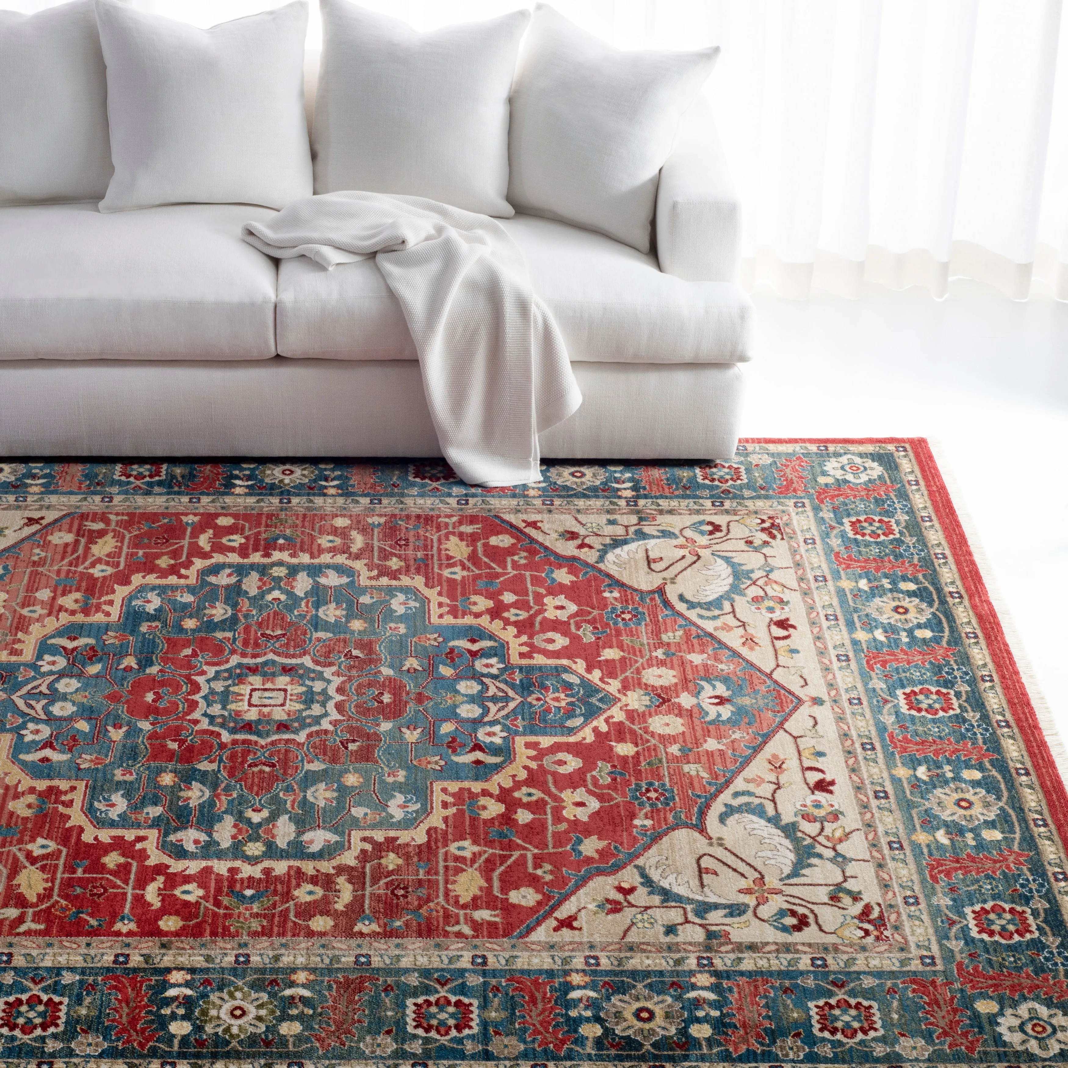 Lauren Ralph Lauren Chloe Traditional Medallion Rug Fringe