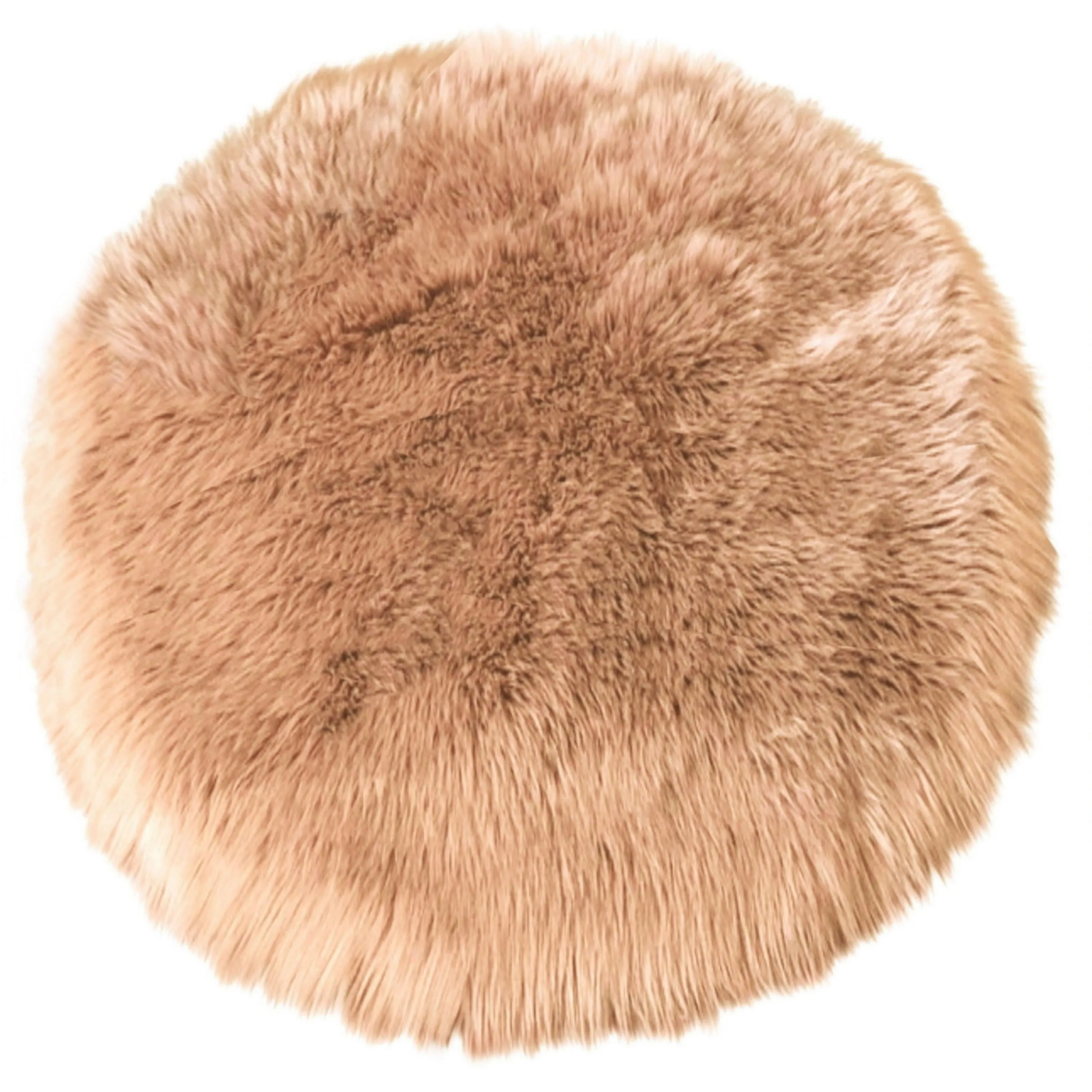 Legacy Home Faux Sheepskin Round Shag Area Rug