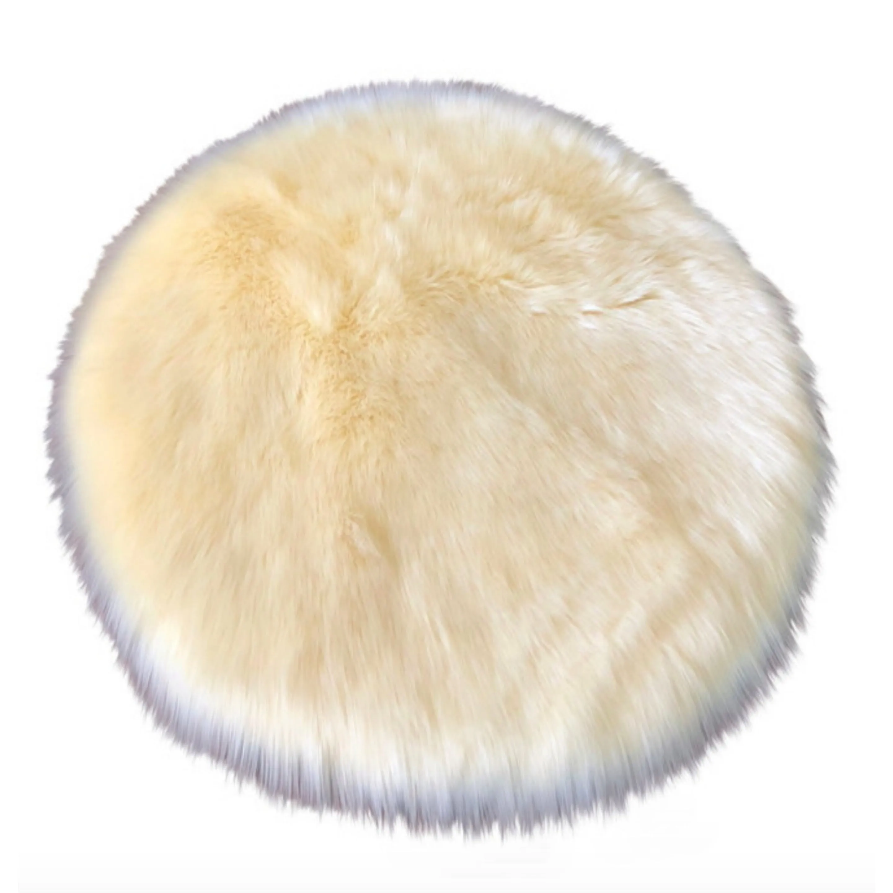 Legacy Home Faux Sheepskin Round Shag Area Rug
