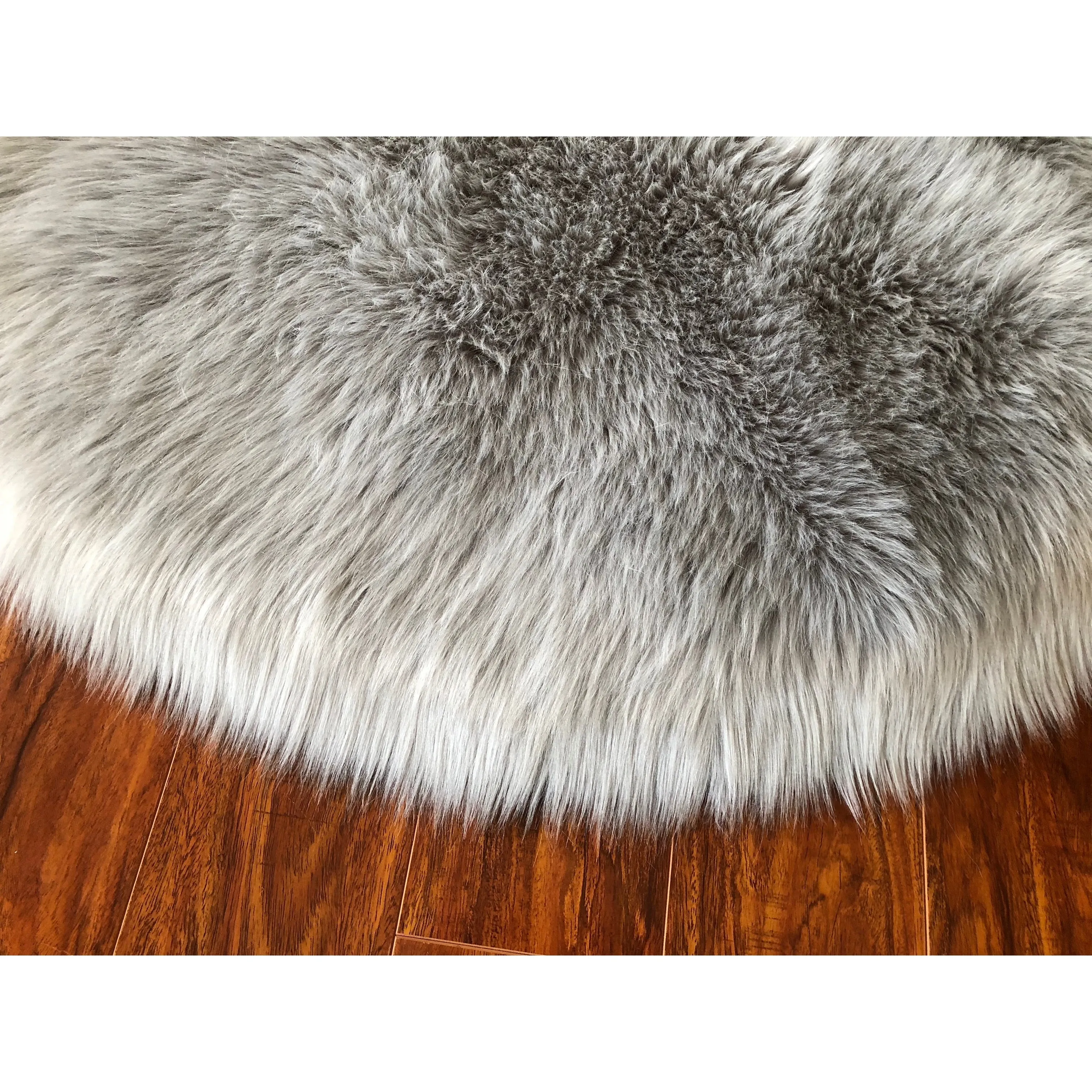Legacy Home Faux Sheepskin Round Shag Area Rug