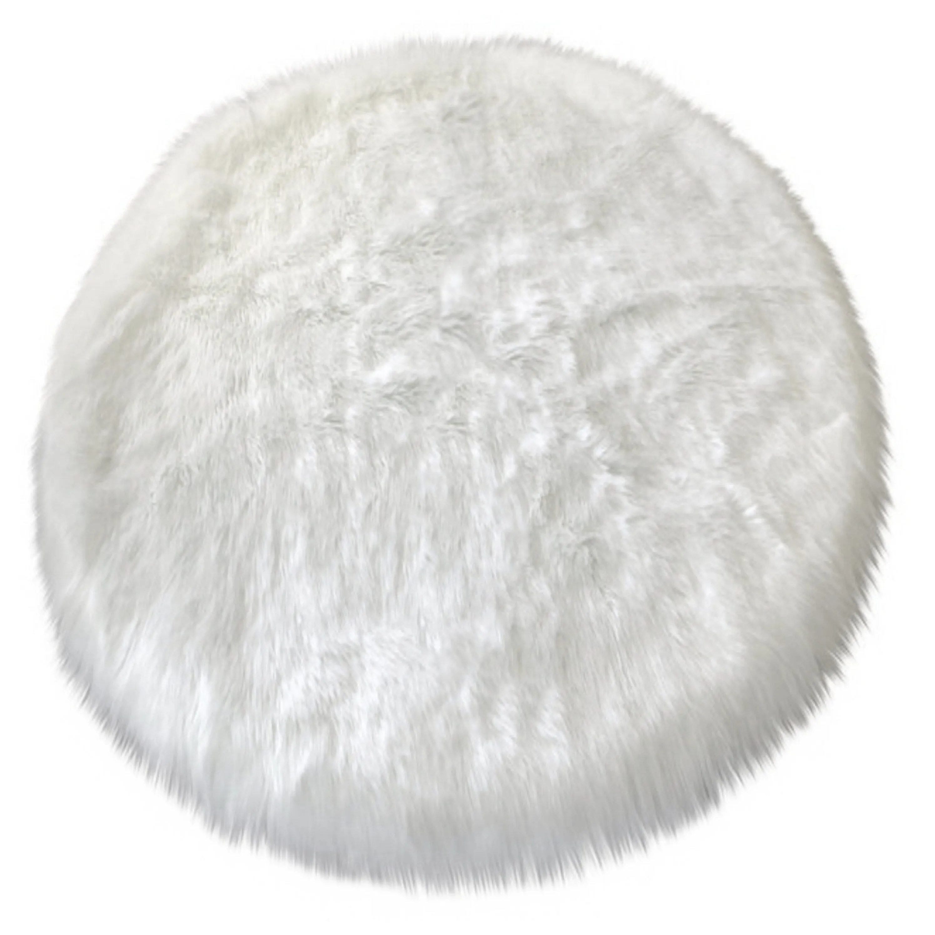 Legacy Home Faux Sheepskin Round Shag Area Rug