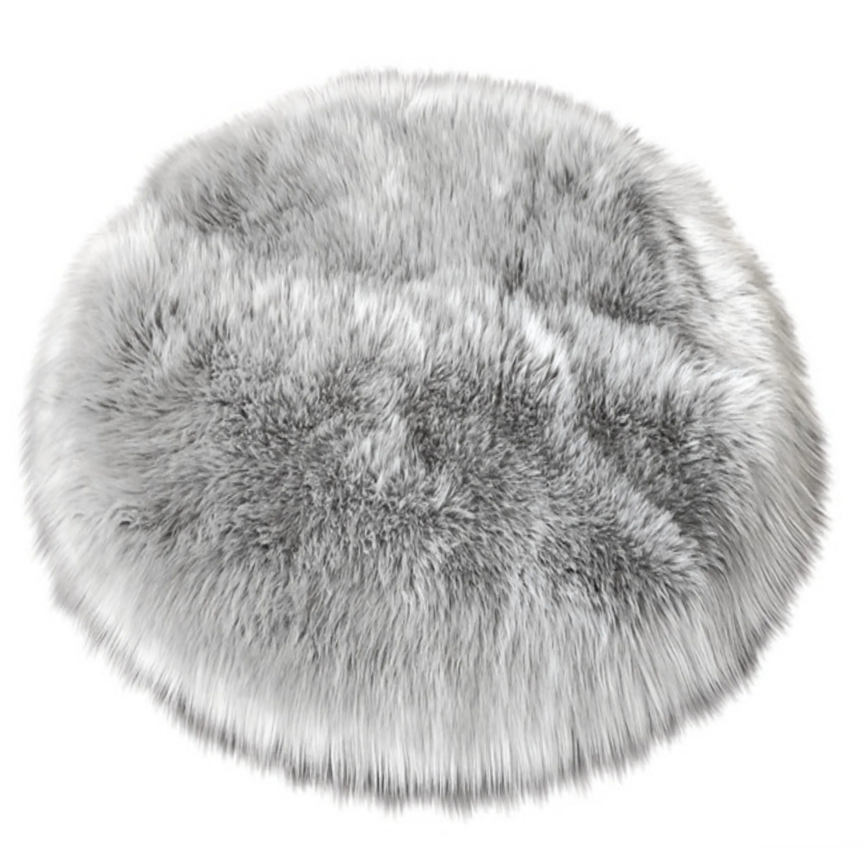 Legacy Home Faux Sheepskin Round Shag Area Rug