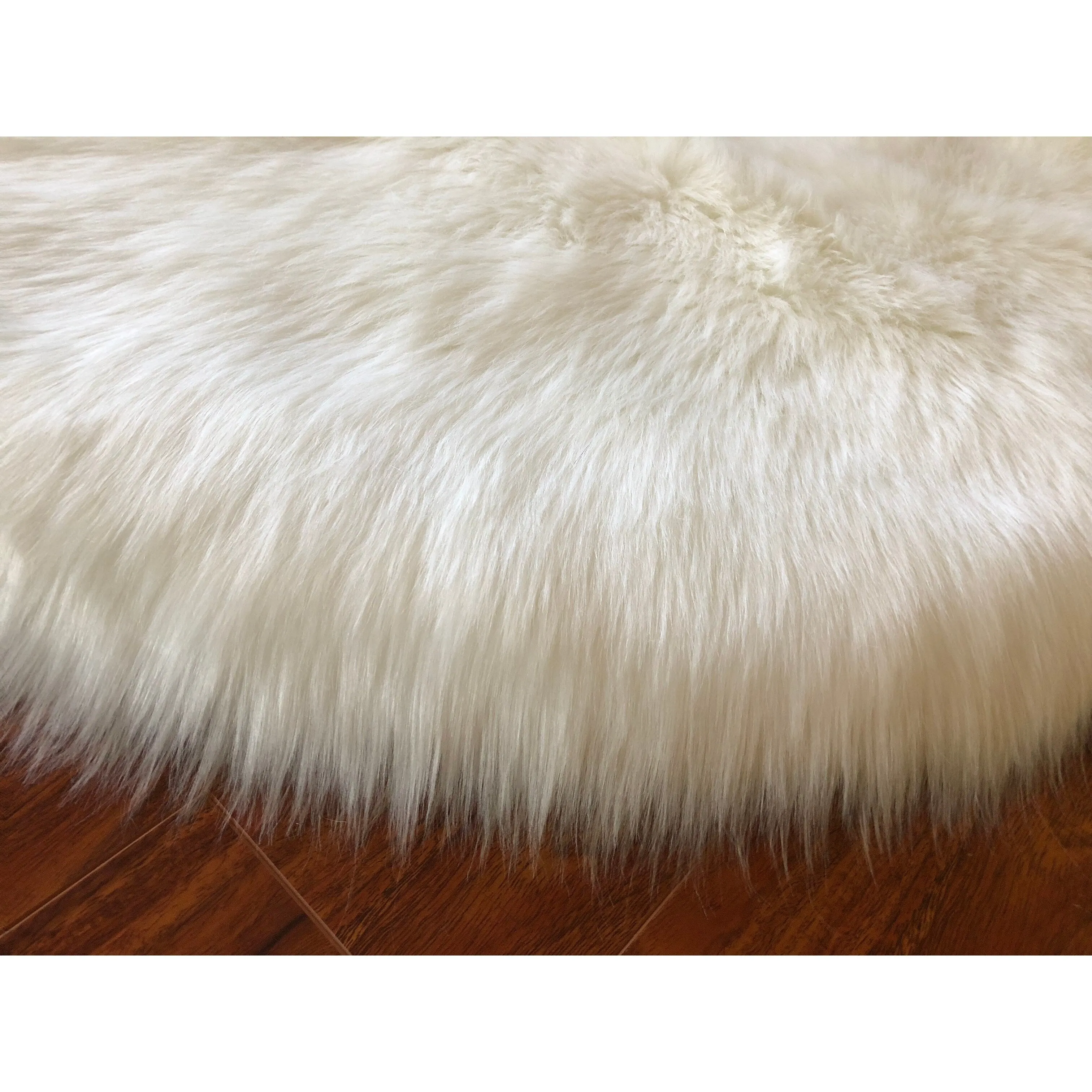 Legacy Home Faux Sheepskin Round Shag Area Rug