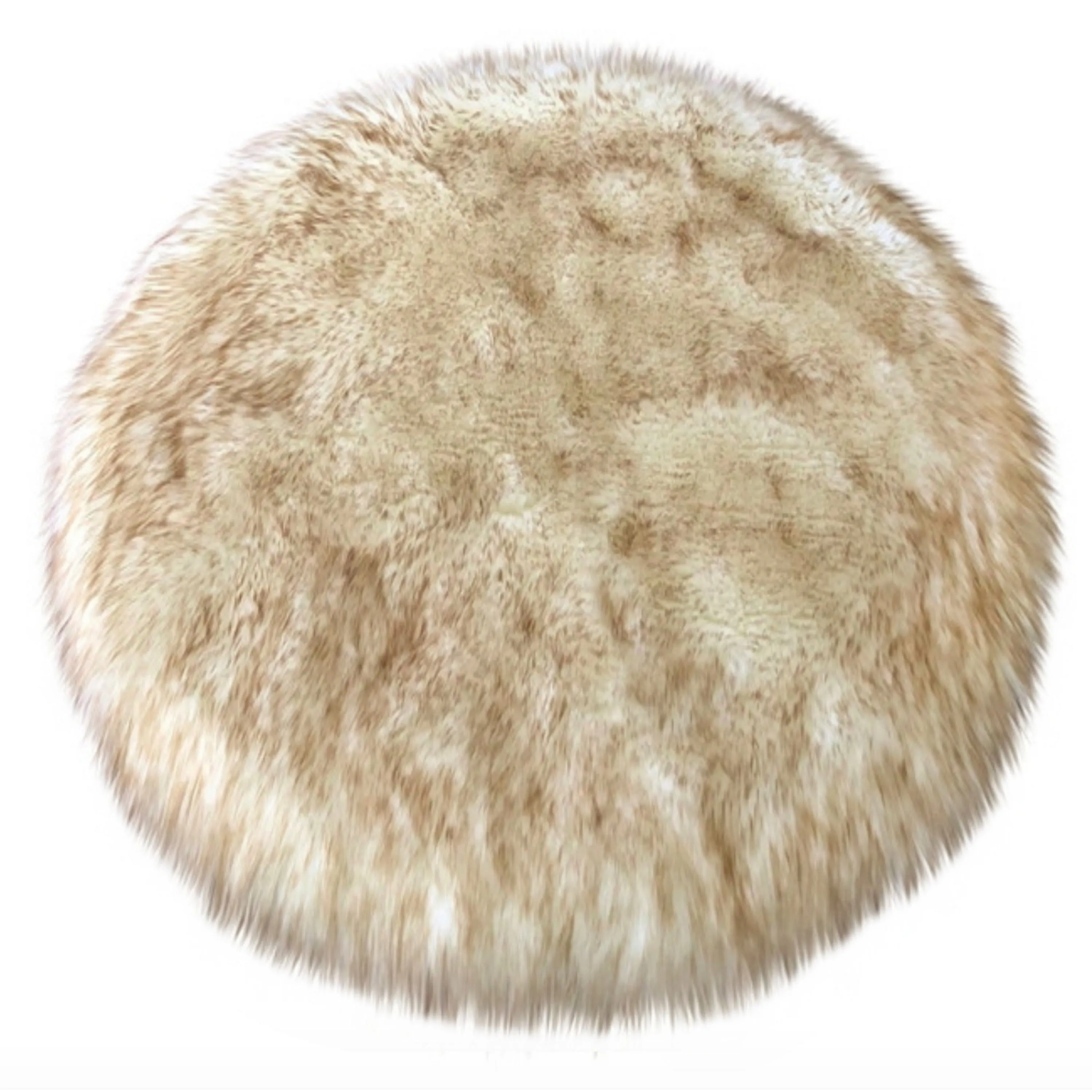 Legacy Home Faux Sheepskin Round Shag Area Rug