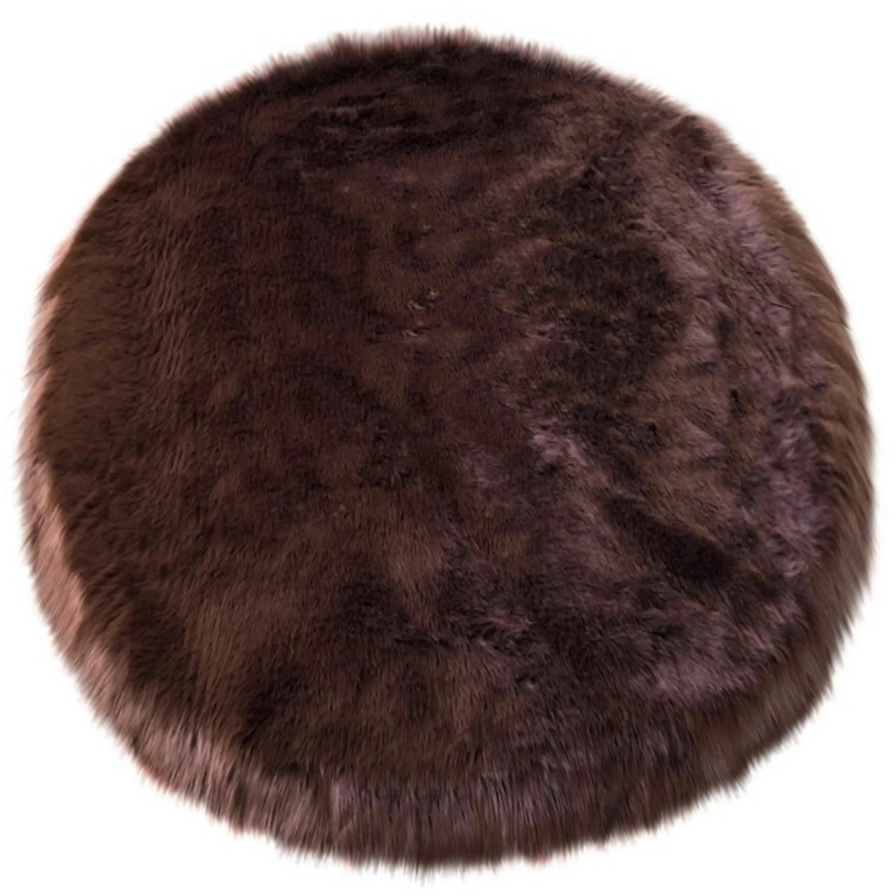 Legacy Home Faux Sheepskin Round Shag Area Rug