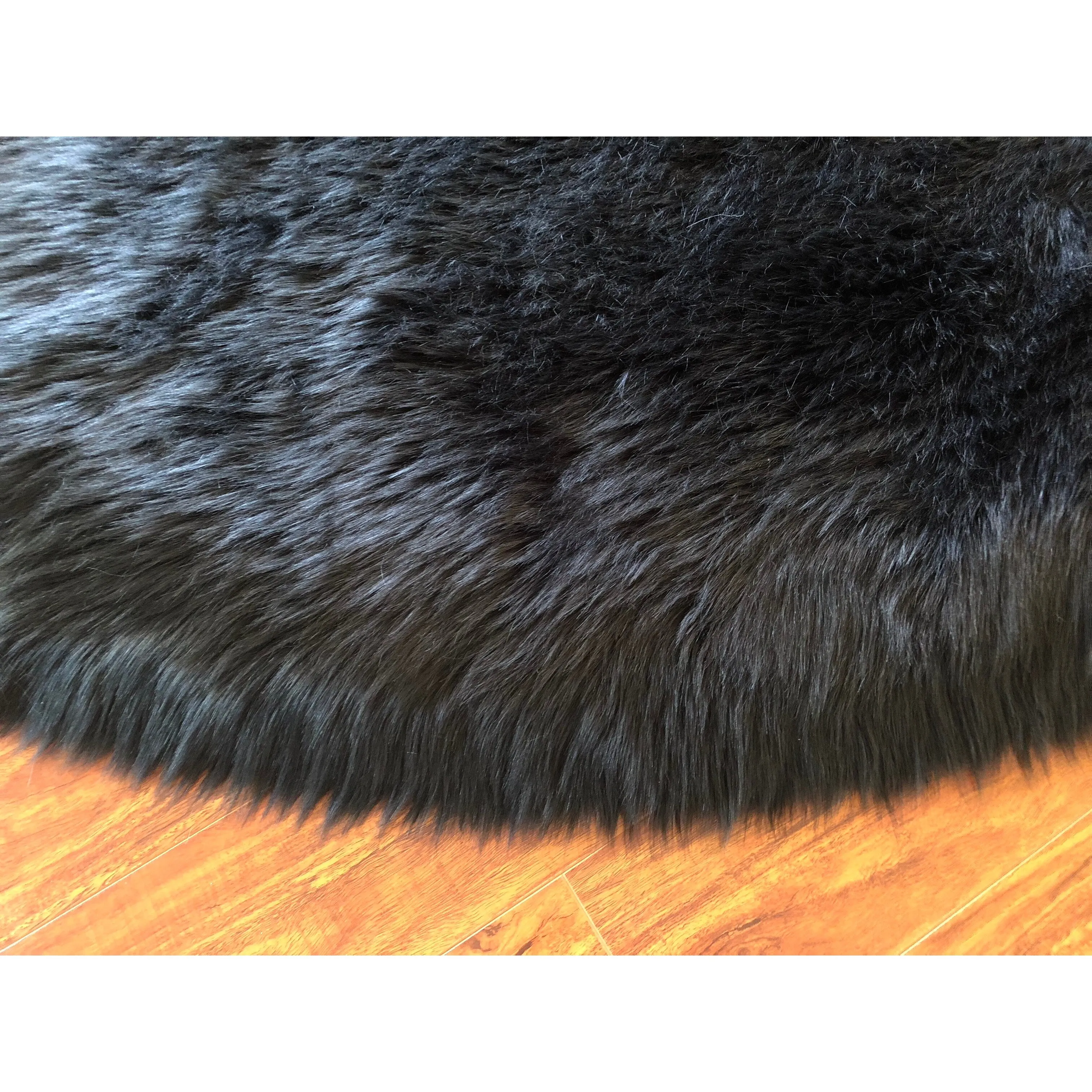 Legacy Home Faux Sheepskin Round Shag Area Rug