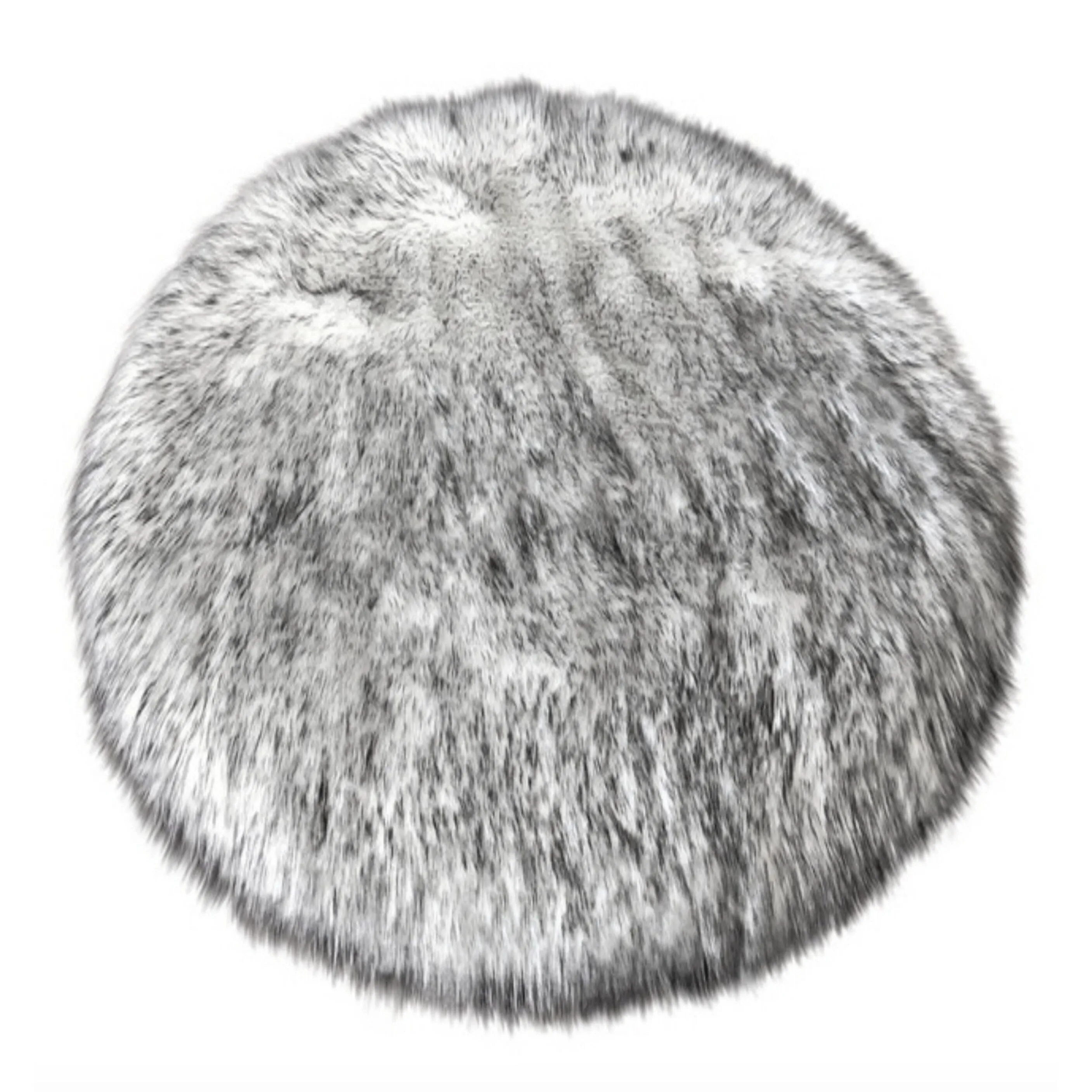 Legacy Home Faux Sheepskin Round Shag Area Rug