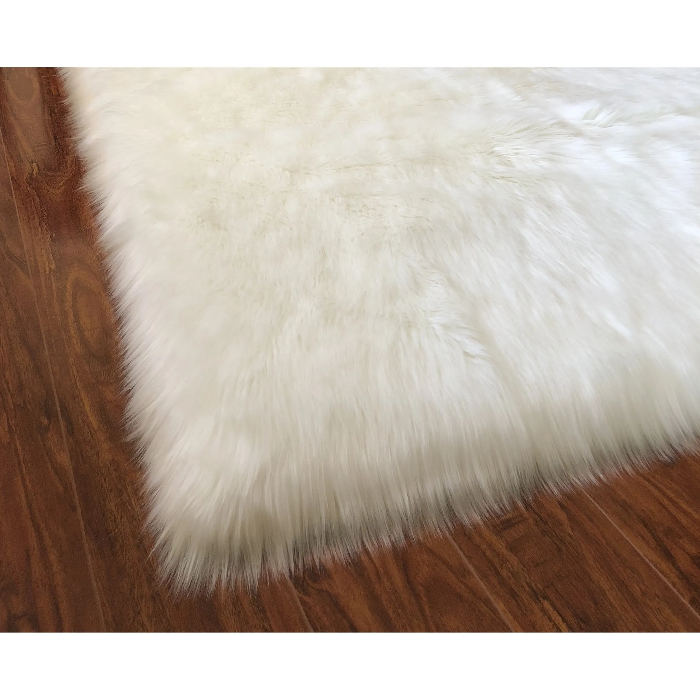 Legacy Home Faux Sheepskin Square Shag Area Rug