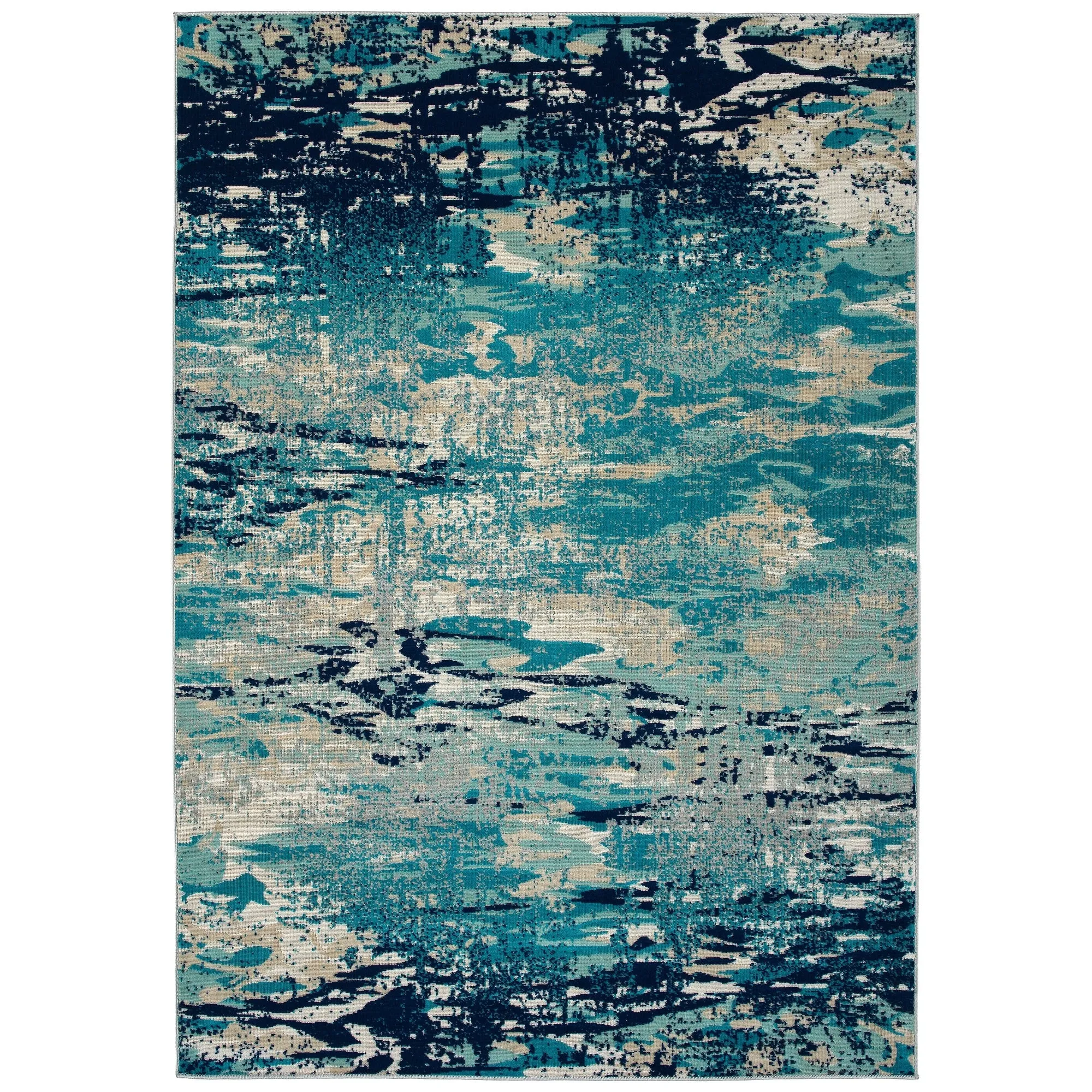 Legata Collection Blue Machine-Made Indoor/OutdoorArea Rug