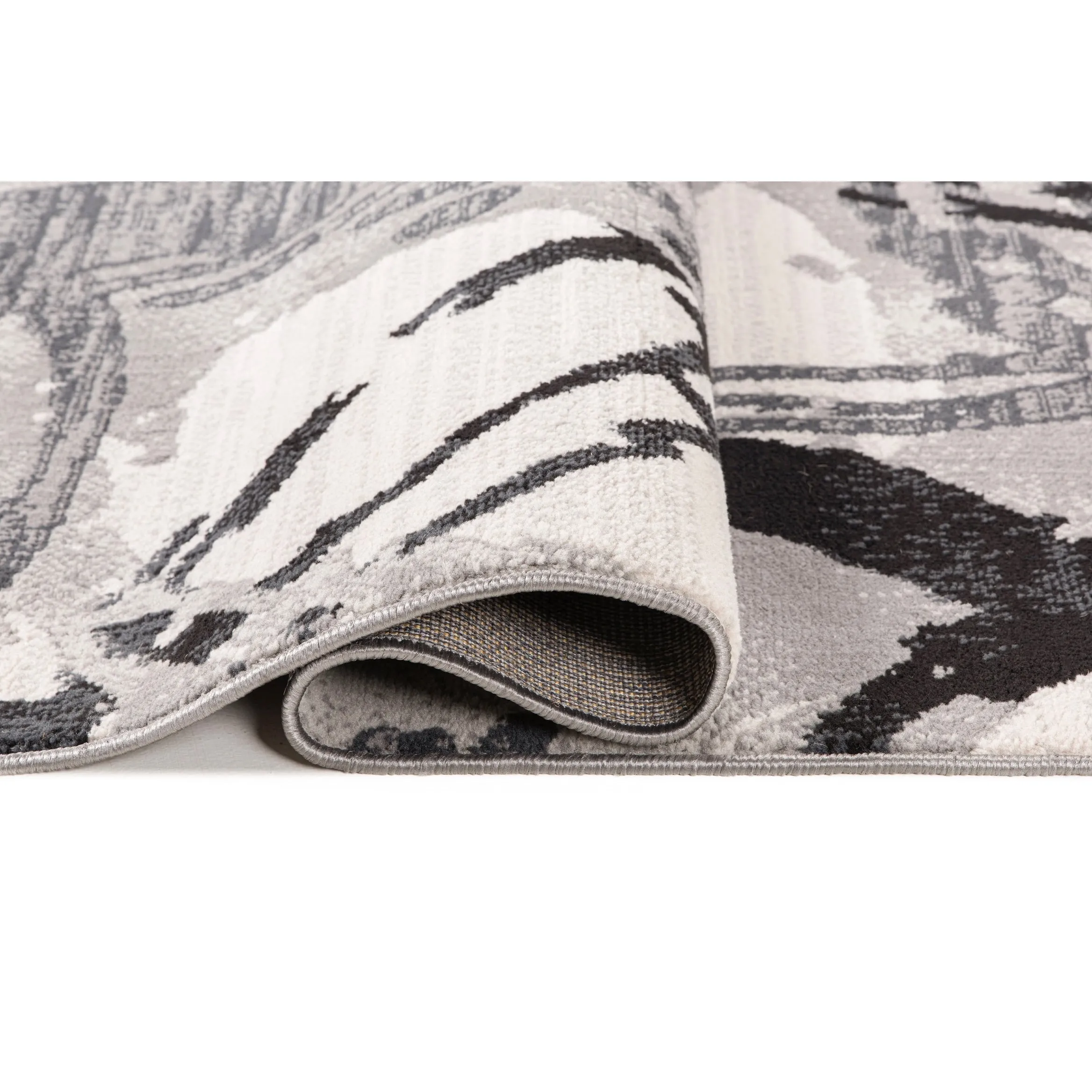 Lela Collection Geometric Circles Polyester Rug
