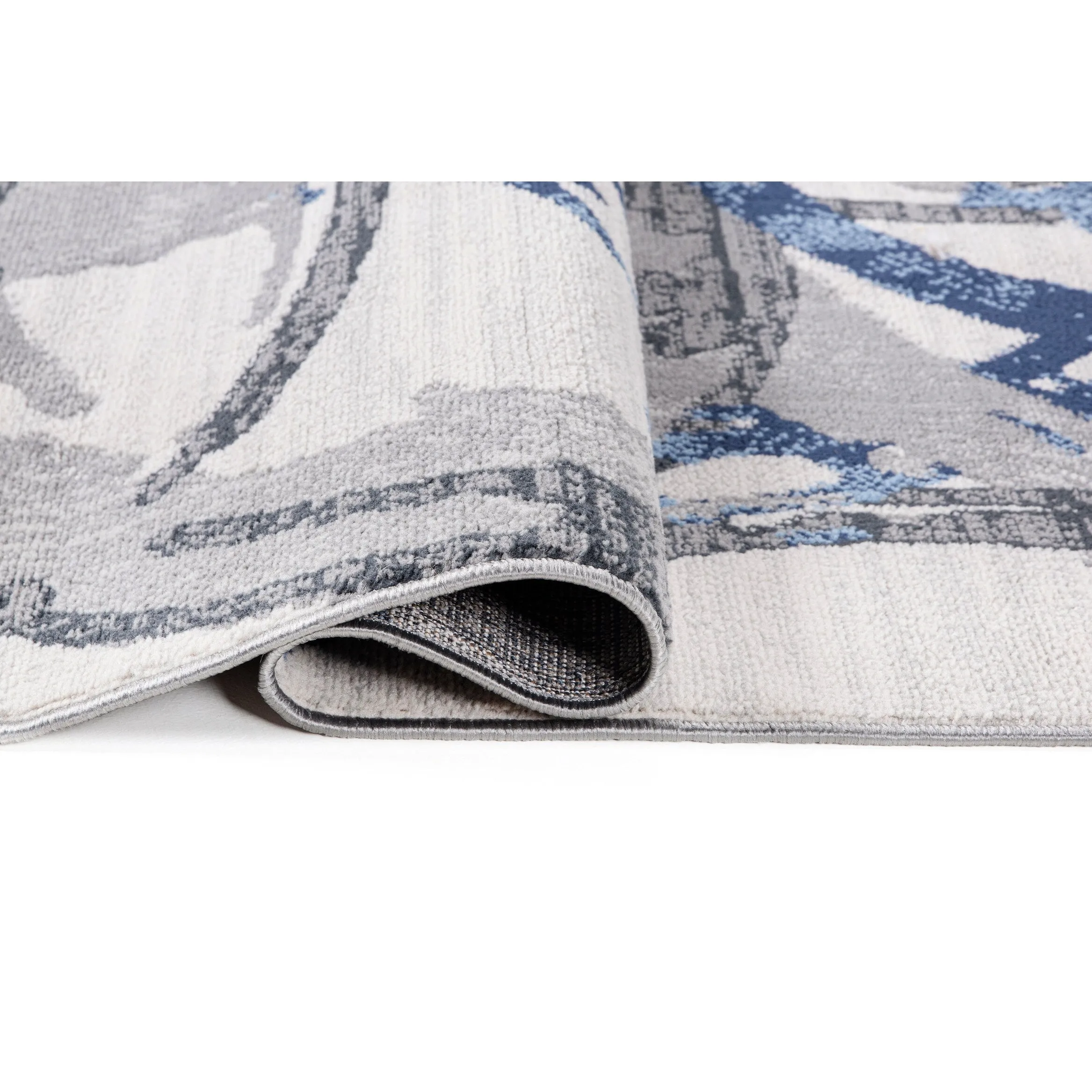 Lela Collection Geometric Circles Polyester Rug