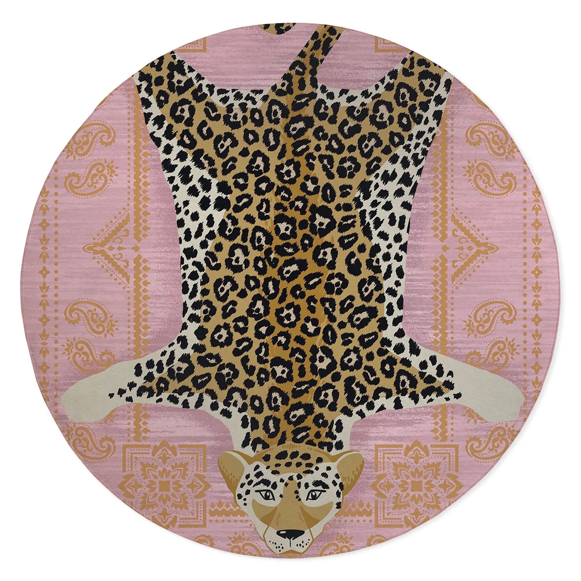 LEOPARD PINK Area Rug By Kavka Designs