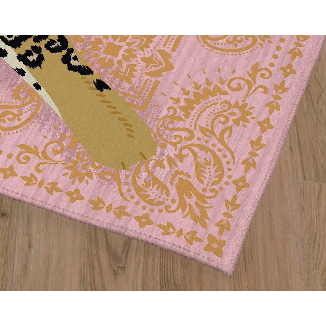 LEOPARD PINK Area Rug By Kavka Designs