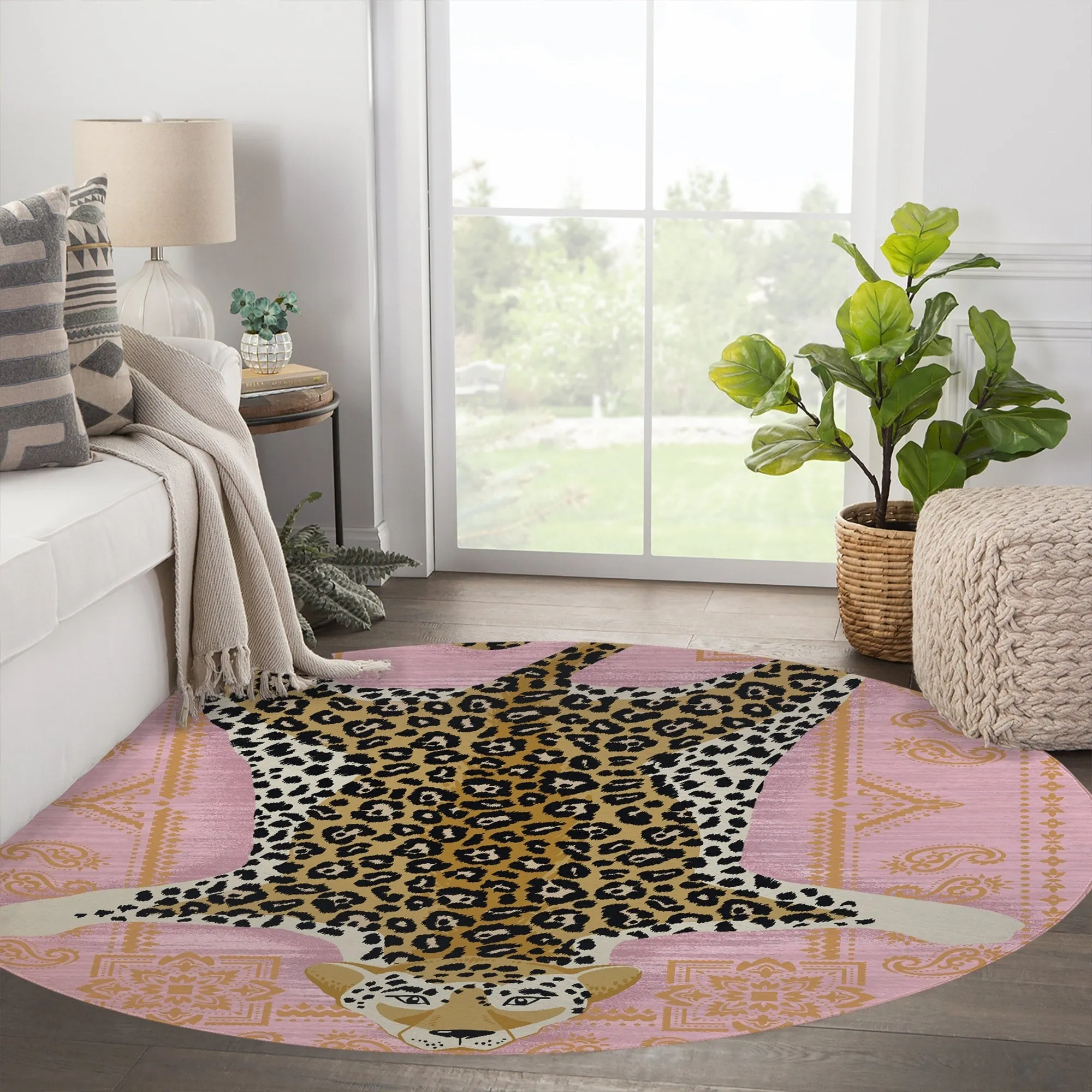 LEOPARD PINK Area Rug By Kavka Designs