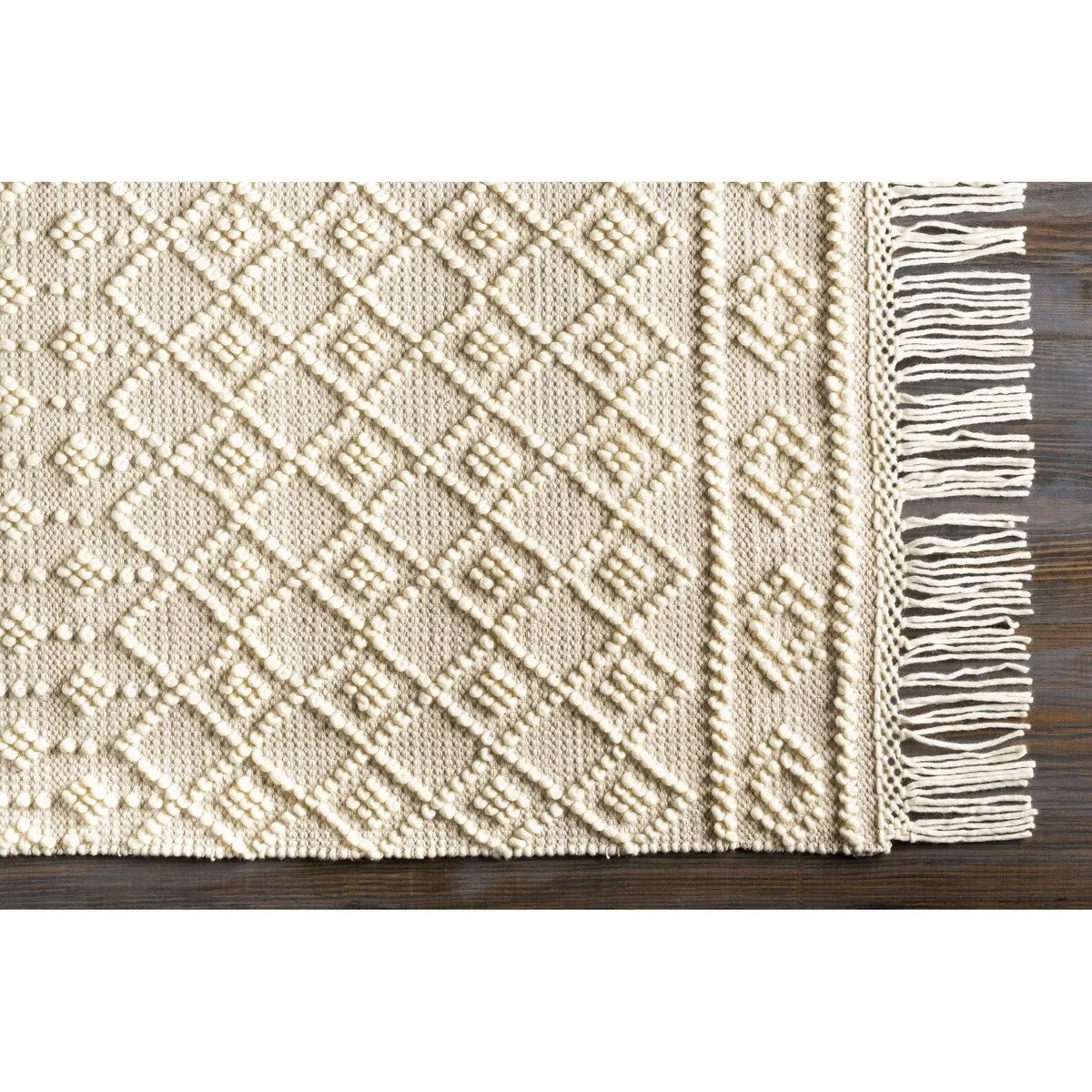 Les Handmade Modern Farmhouse Wool Area Rug
