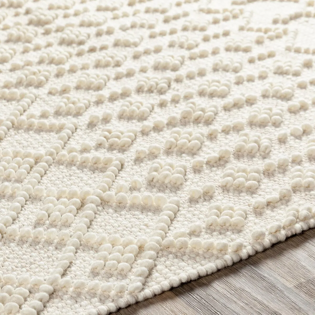 Les Handmade Modern Farmhouse Wool Area Rug