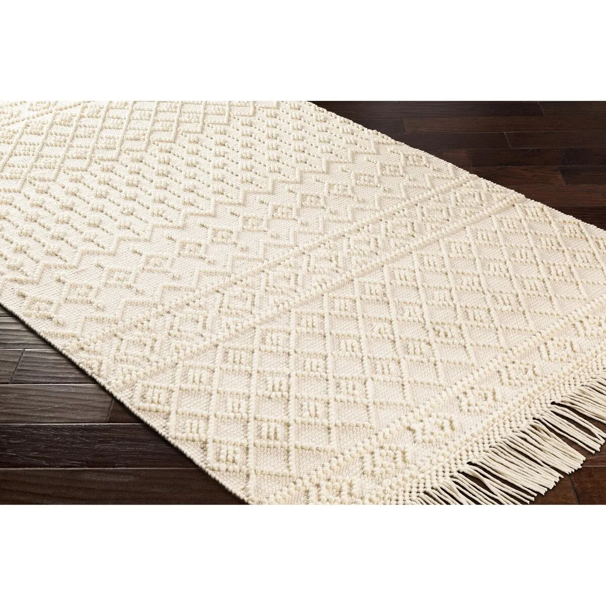 Les Handmade Modern Farmhouse Wool Area Rug