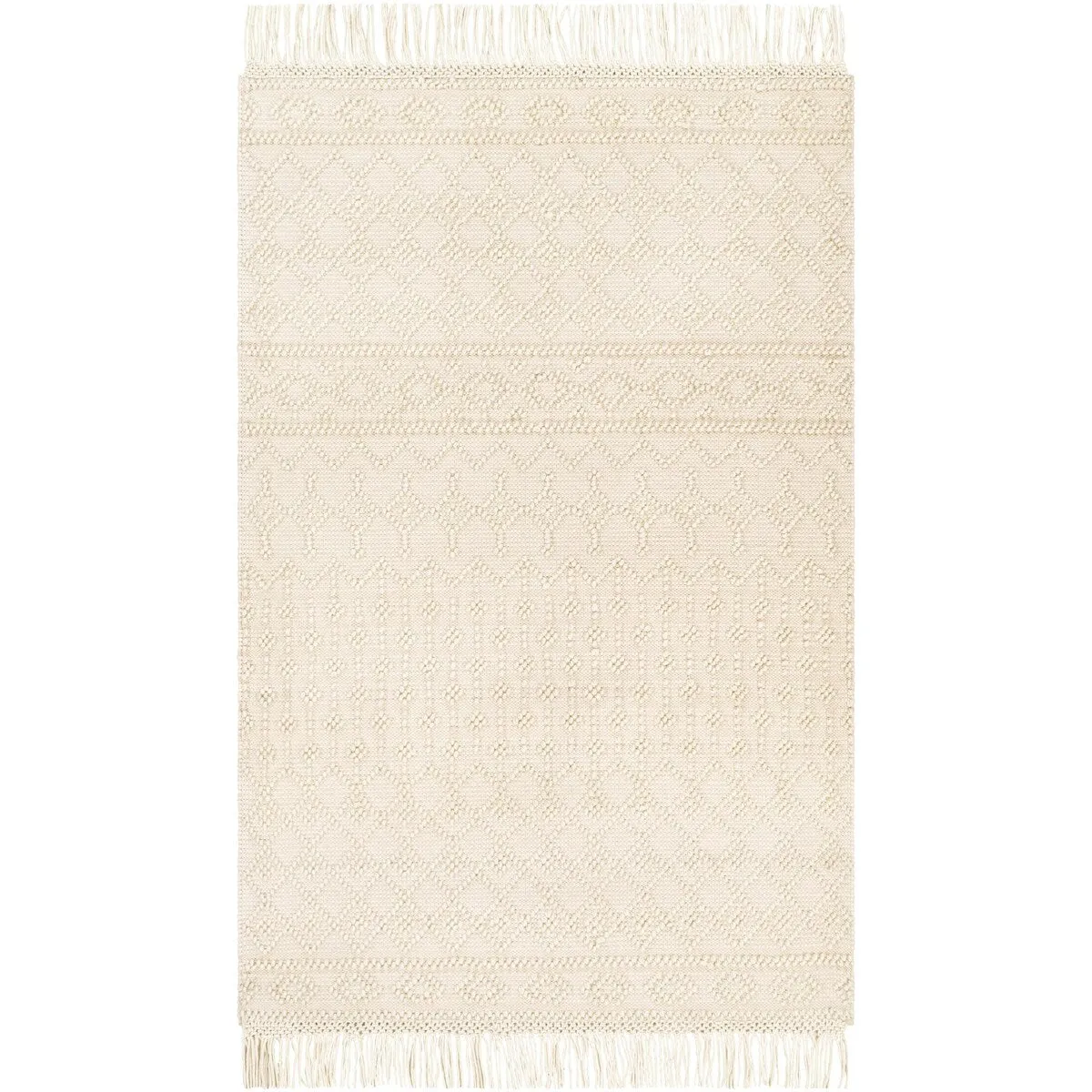 Les Handmade Modern Farmhouse Wool Area Rug