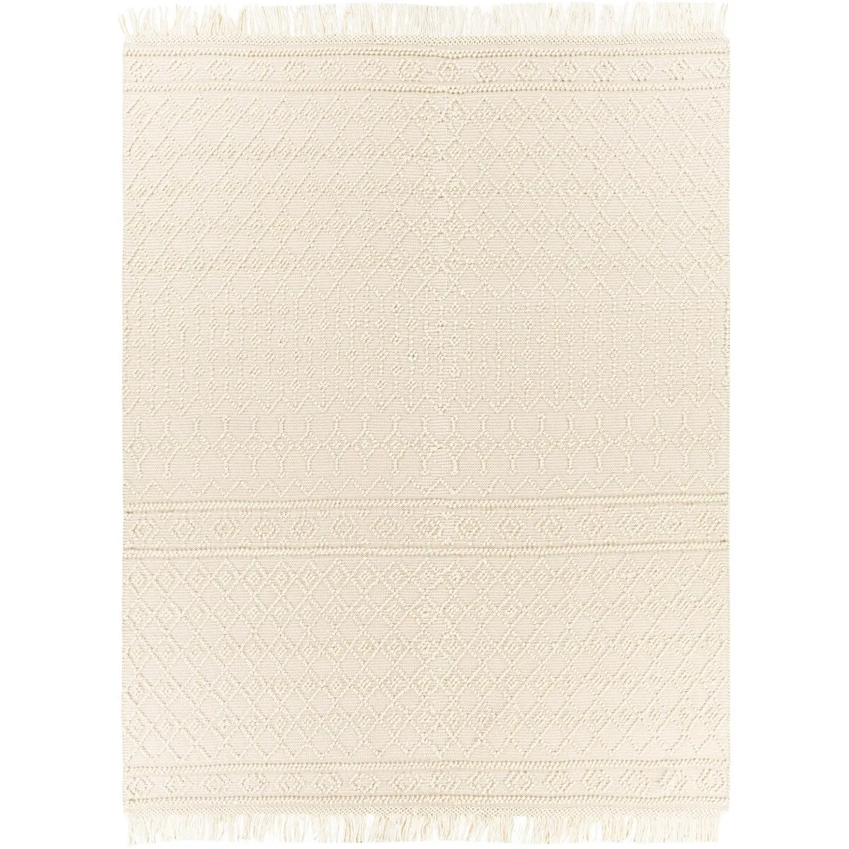 Les Handmade Modern Farmhouse Wool Area Rug
