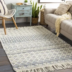 Les Handmade Modern Farmhouse Wool Area Rug