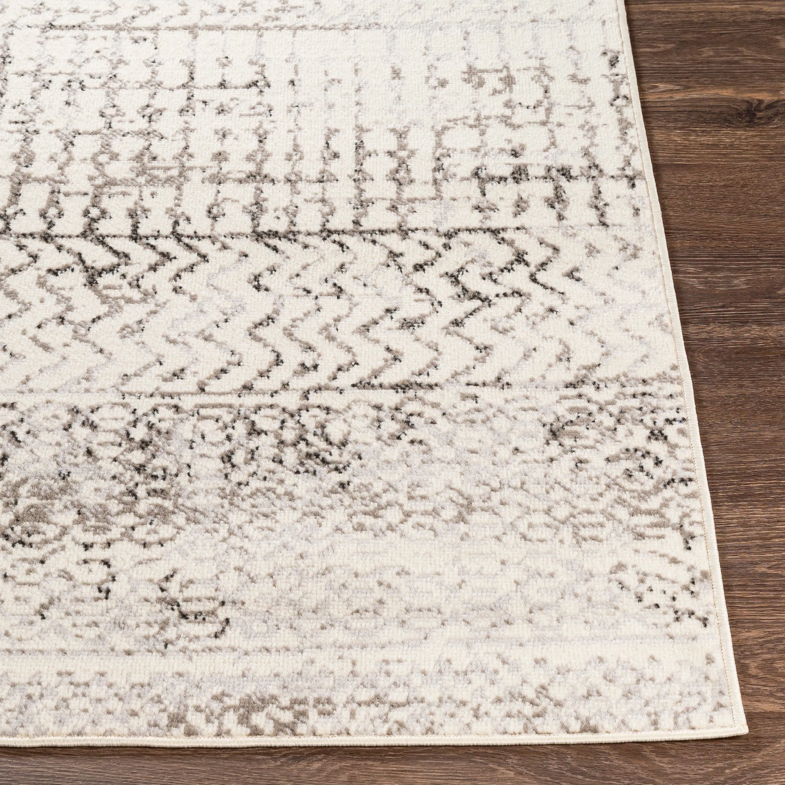 Levin Distressed Moroccan Stripe Area Rug