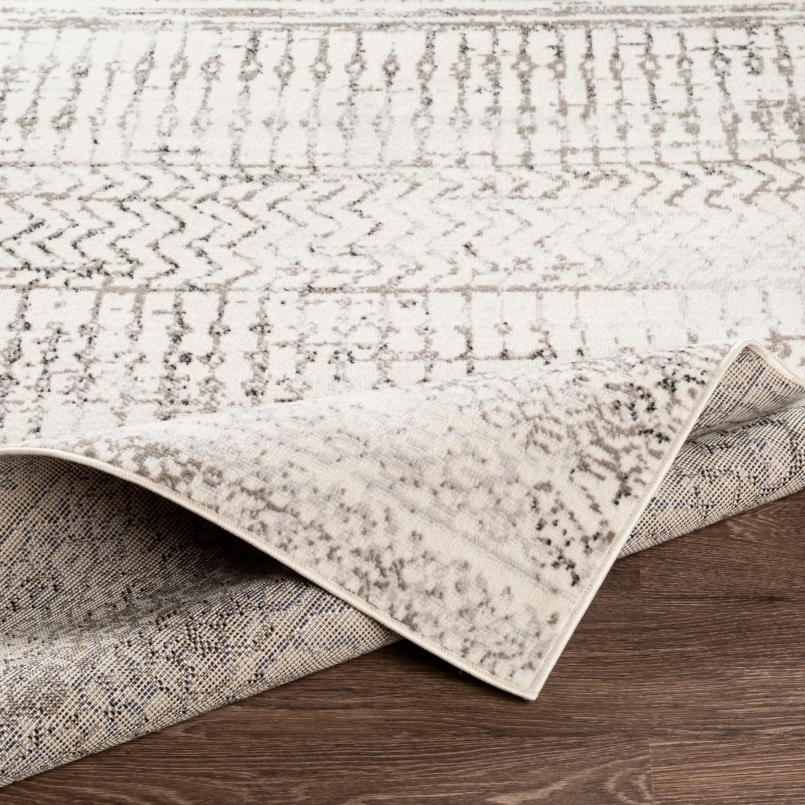 Levin Distressed Moroccan Stripe Area Rug